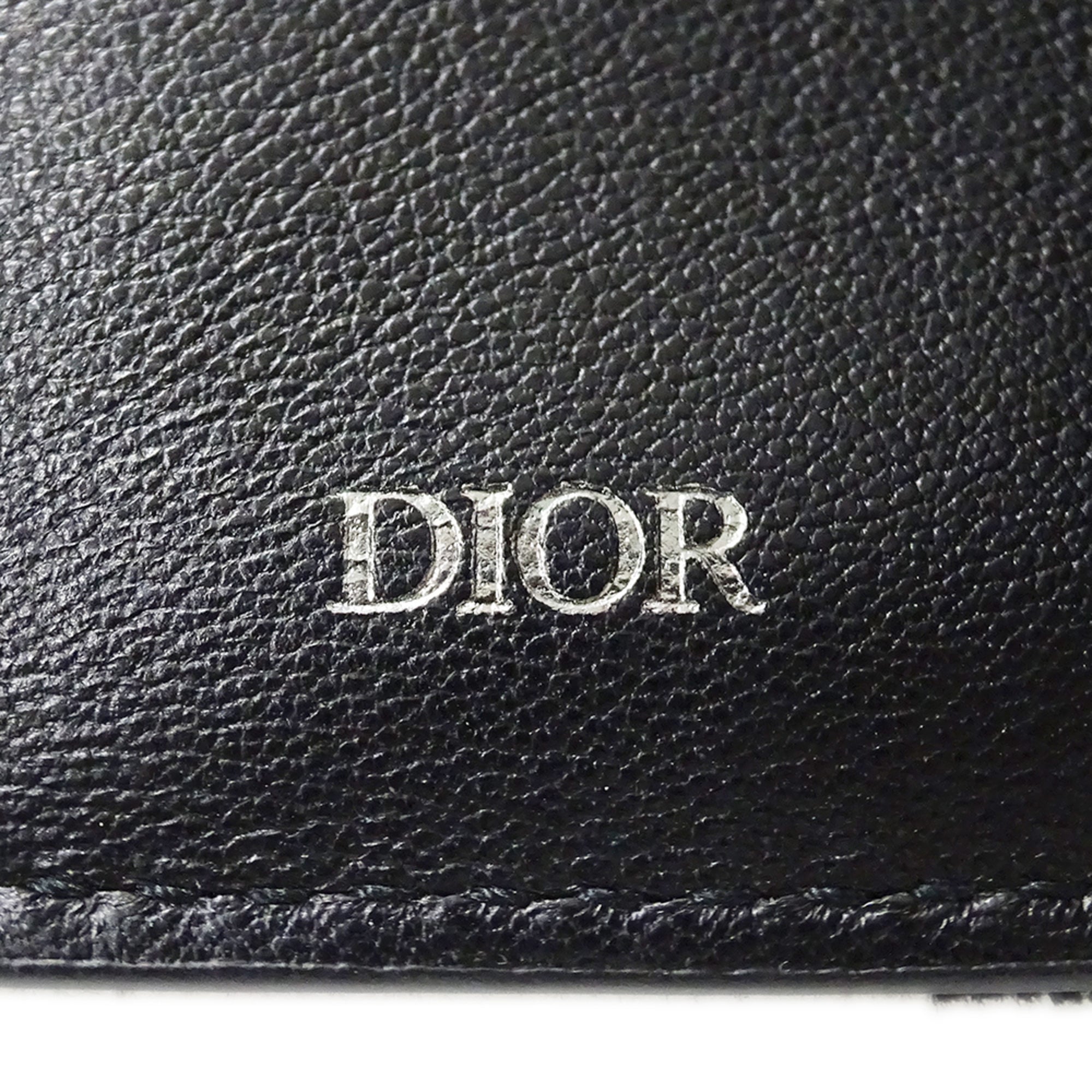 Christian Dior Navy Jacquard Wallet (Tri-Fold) (Pre-Owned)