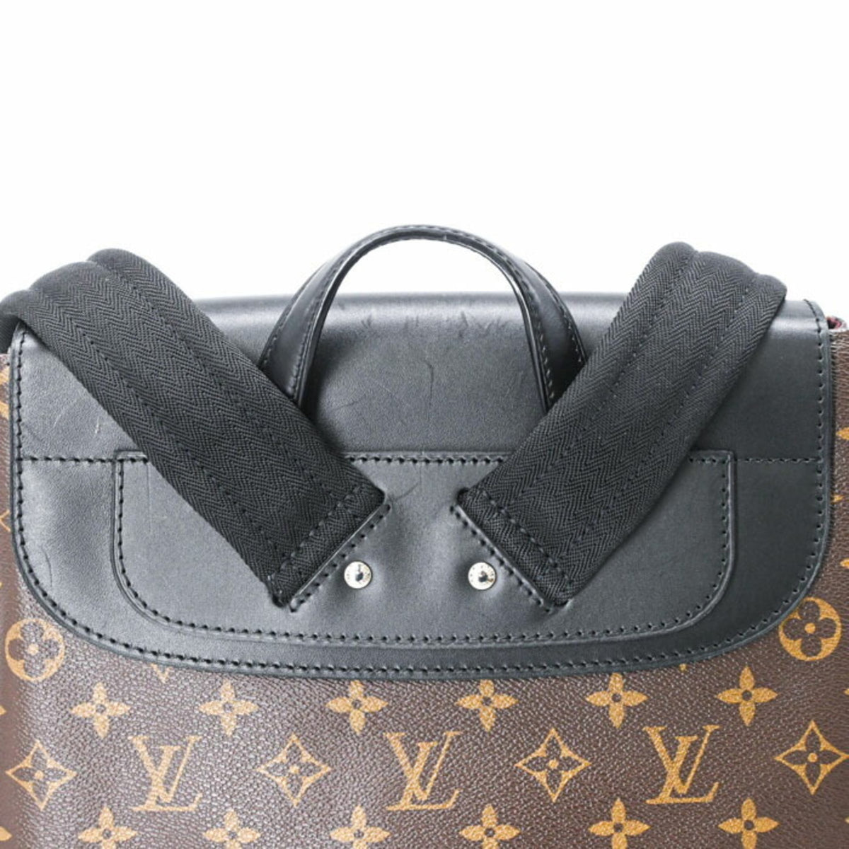 Louis Vuitton Black Brown Monogram Monogram Leather Backpack (Pre-Owned)