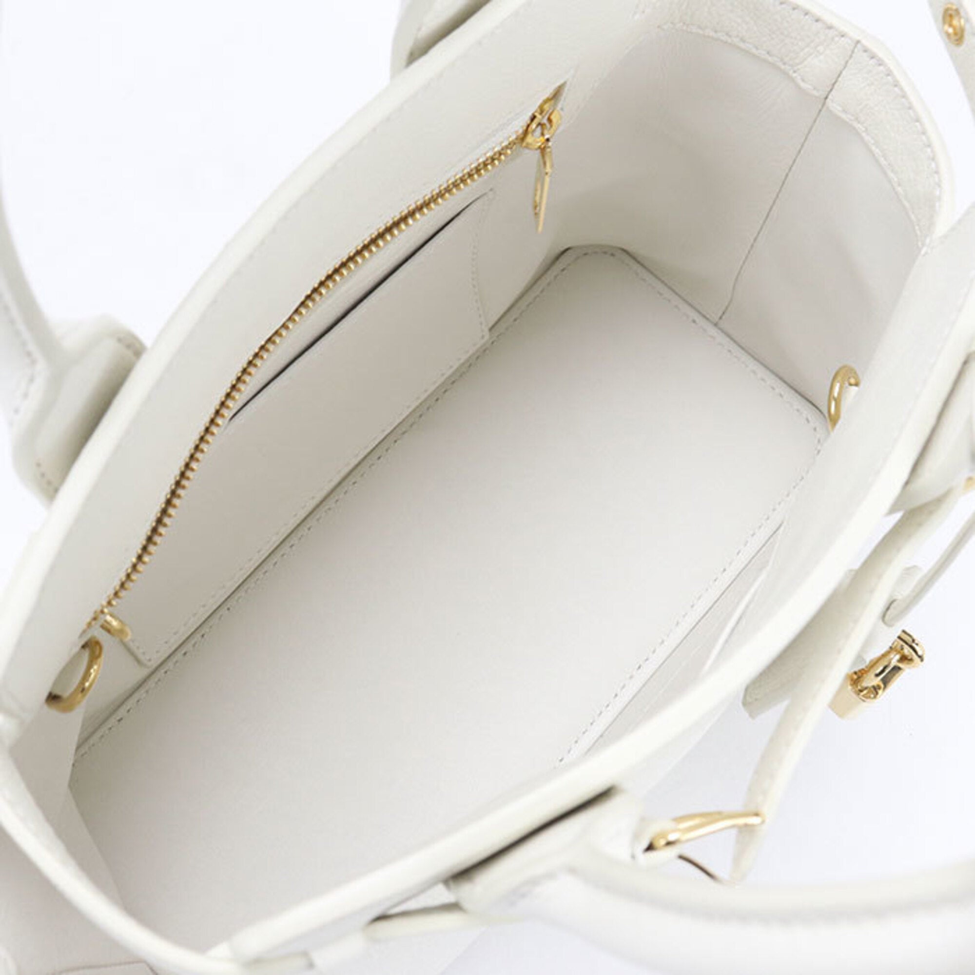 Celine White Leather Tote Bag (Pre-Owned)