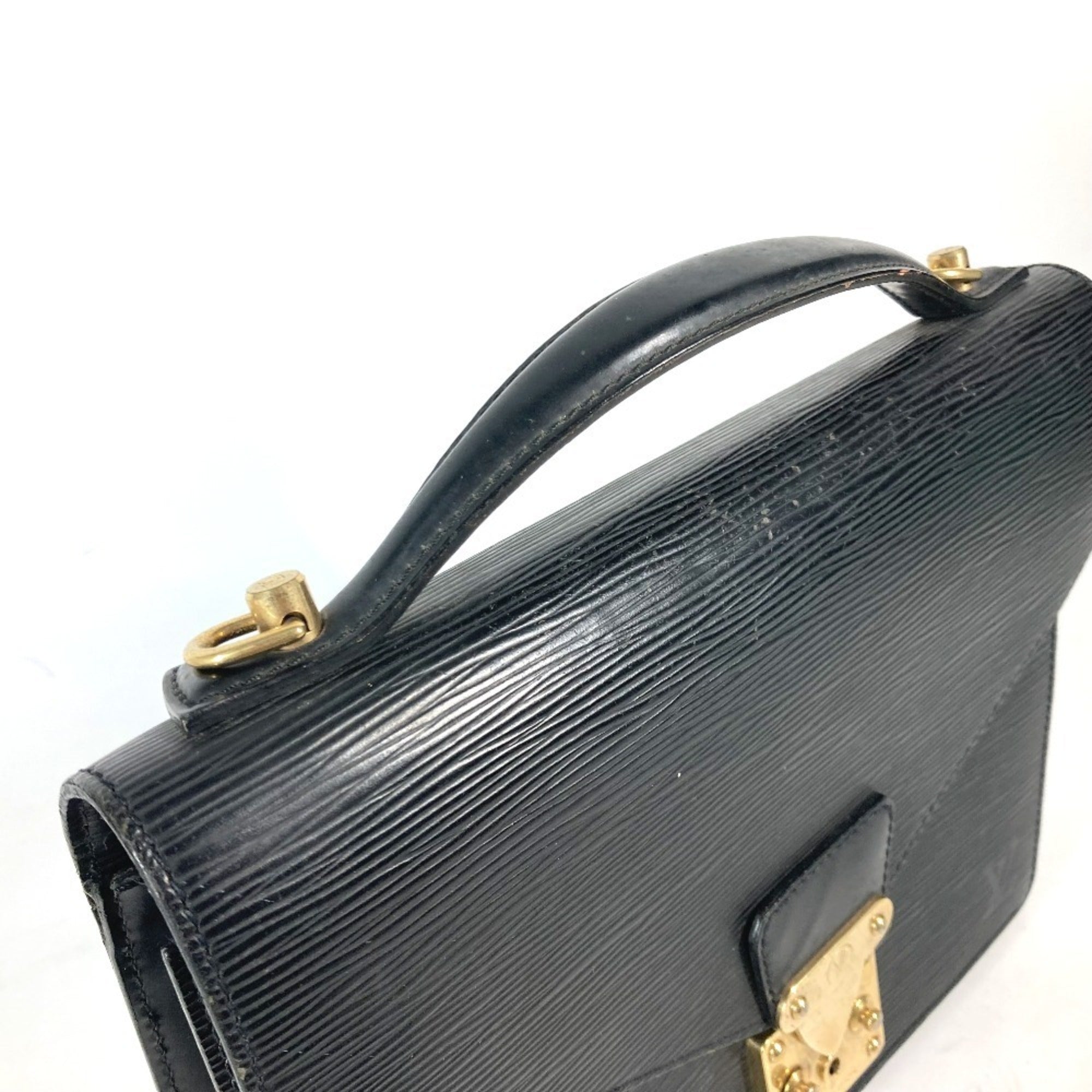 Louis Vuitton Black Noir Epi Leather Handbag (Pre-Owned)