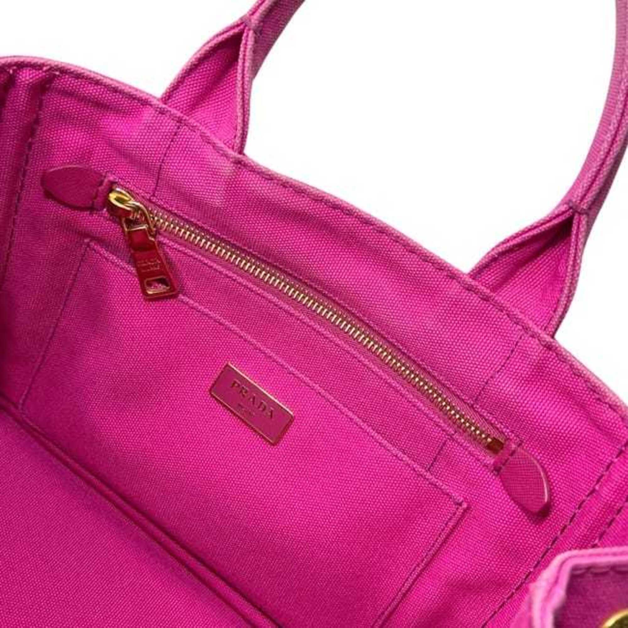 Prada Pink Canvas Tote Bag (Pre-Owned)
