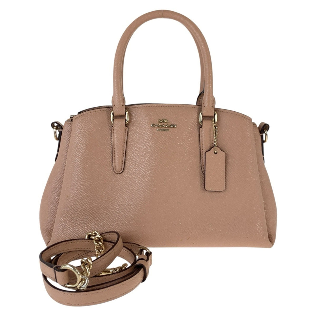 Coach Pink Beige Pvc Handbag Shoulder Bag (Pre-Owned)