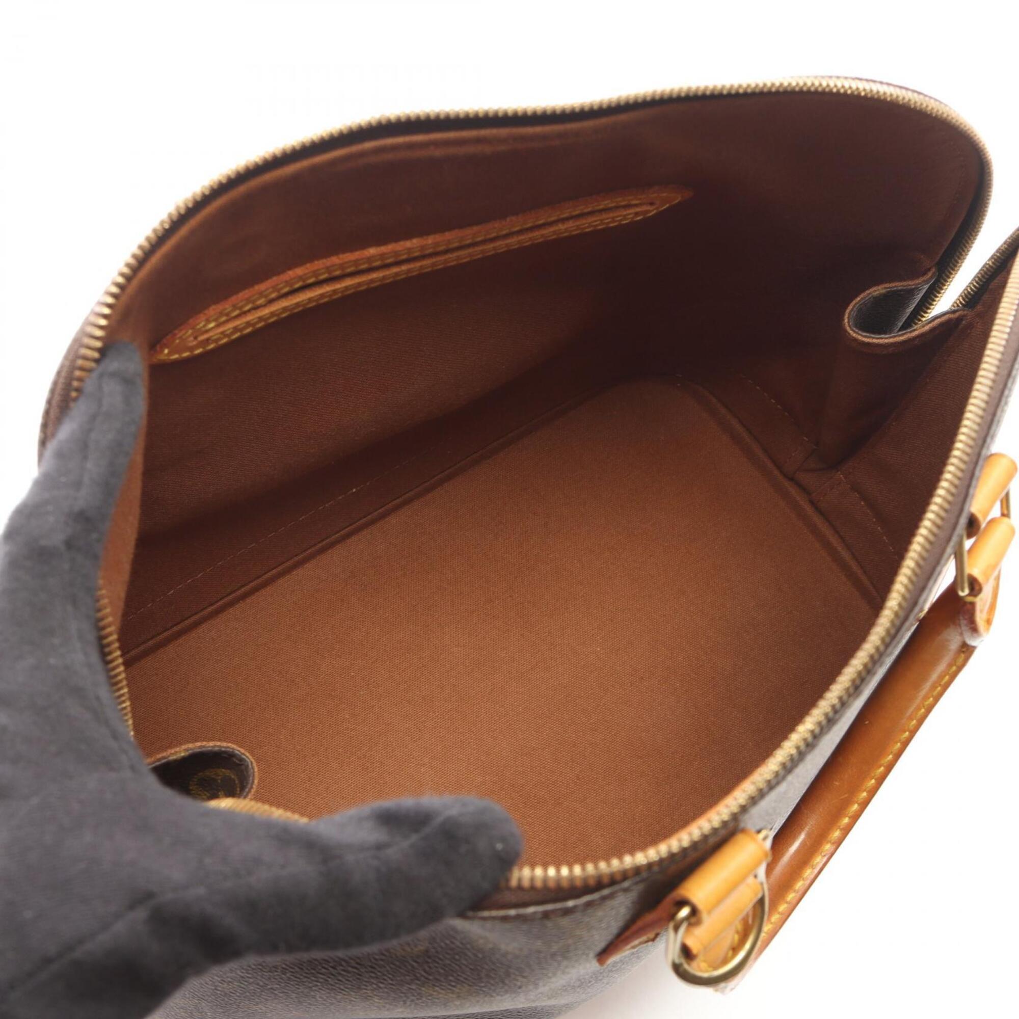 Louis Vuitton Brown Pvc Coated Canvas Leather Handbag (Pre-Owned)