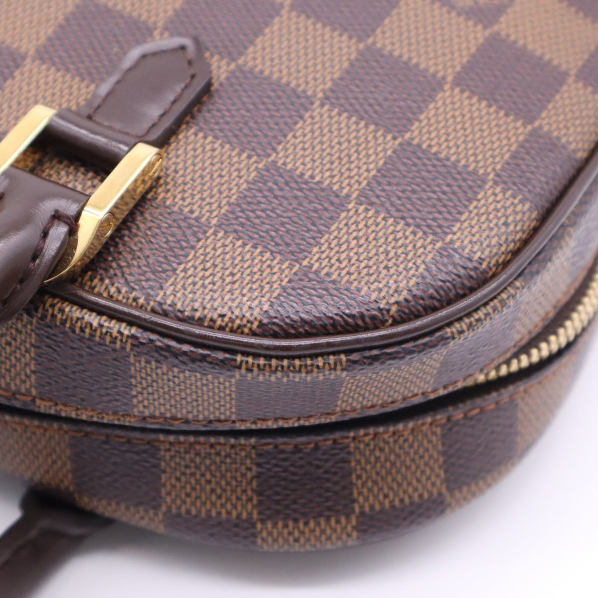 Louis Vuitton Beige Brown Coated Canvas Leather Handbag (Pre-Owned)