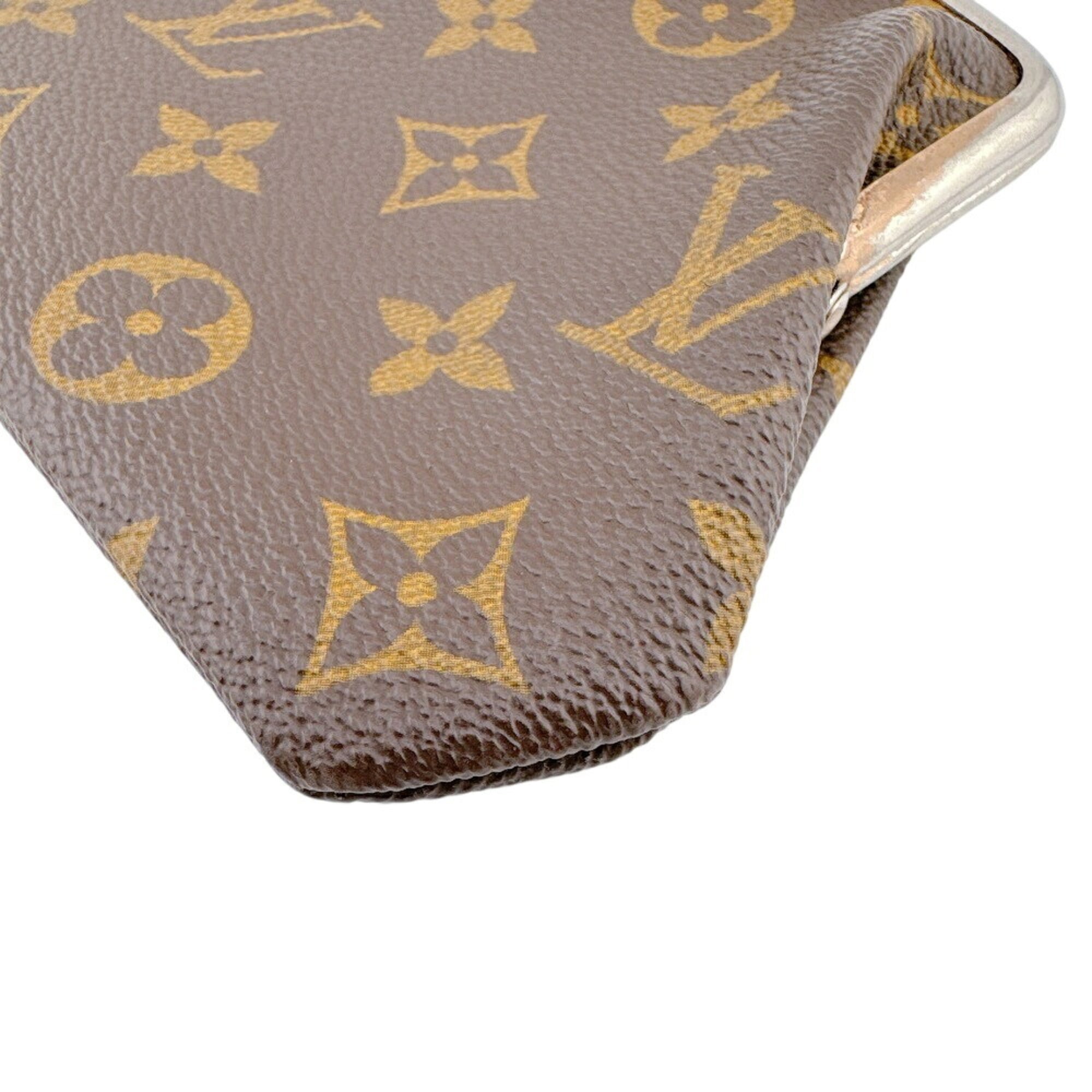 Louis Vuitton Monogram Brown Leather Pouch (Pre-Owned)