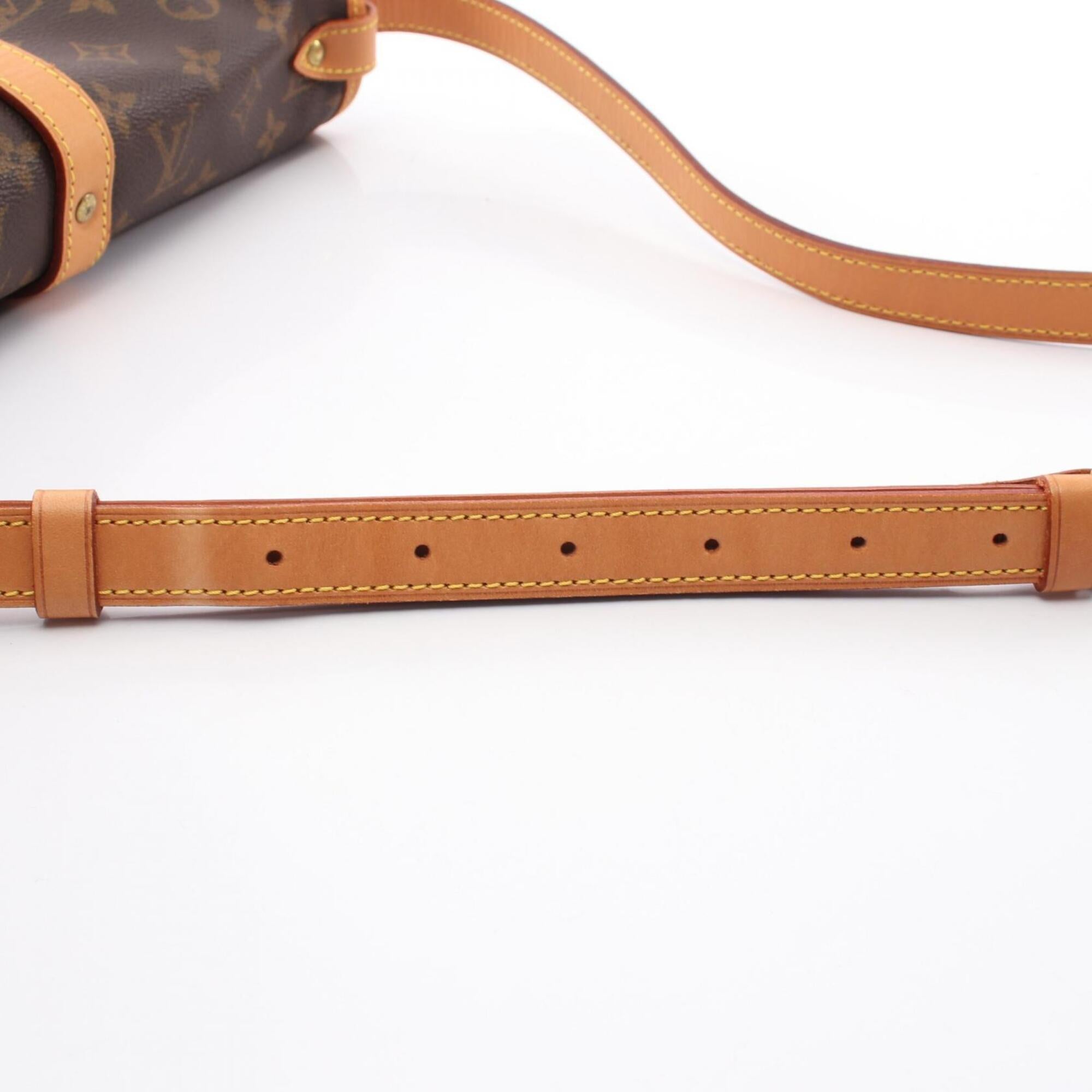 Louis Vuitton Brown Monogram Coated Canvas Monogram Leather Handbag Shoulder Bag (Pre-Owned)