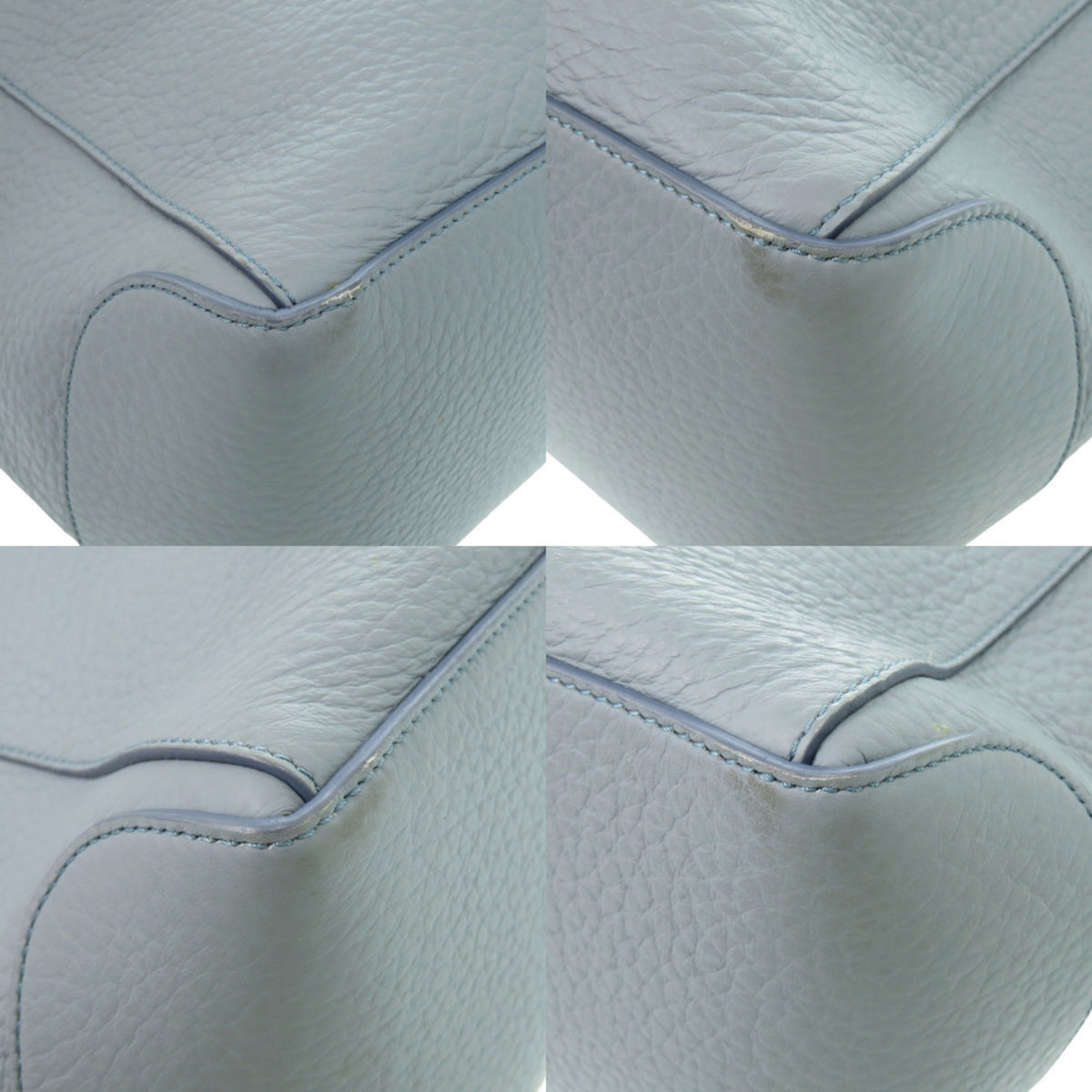Tod's Blue Gray Leather Tote Bag (Pre-Owned)