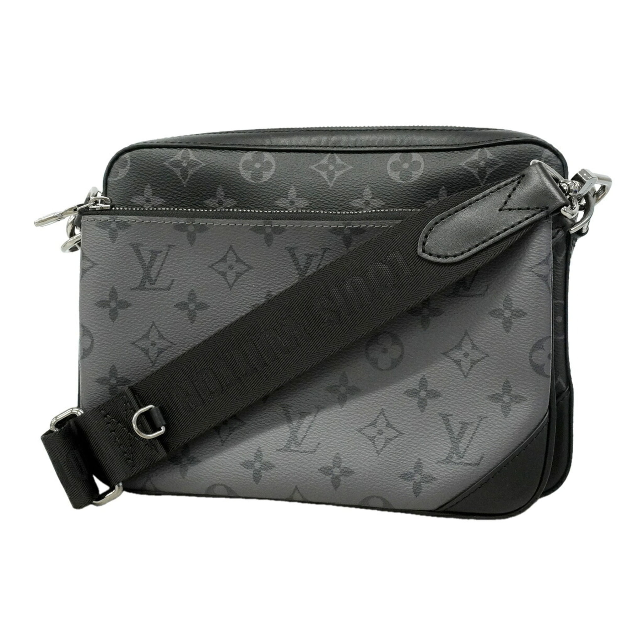 Louis Vuitton Black Gray Shoulder Bag (Pre-Owned)