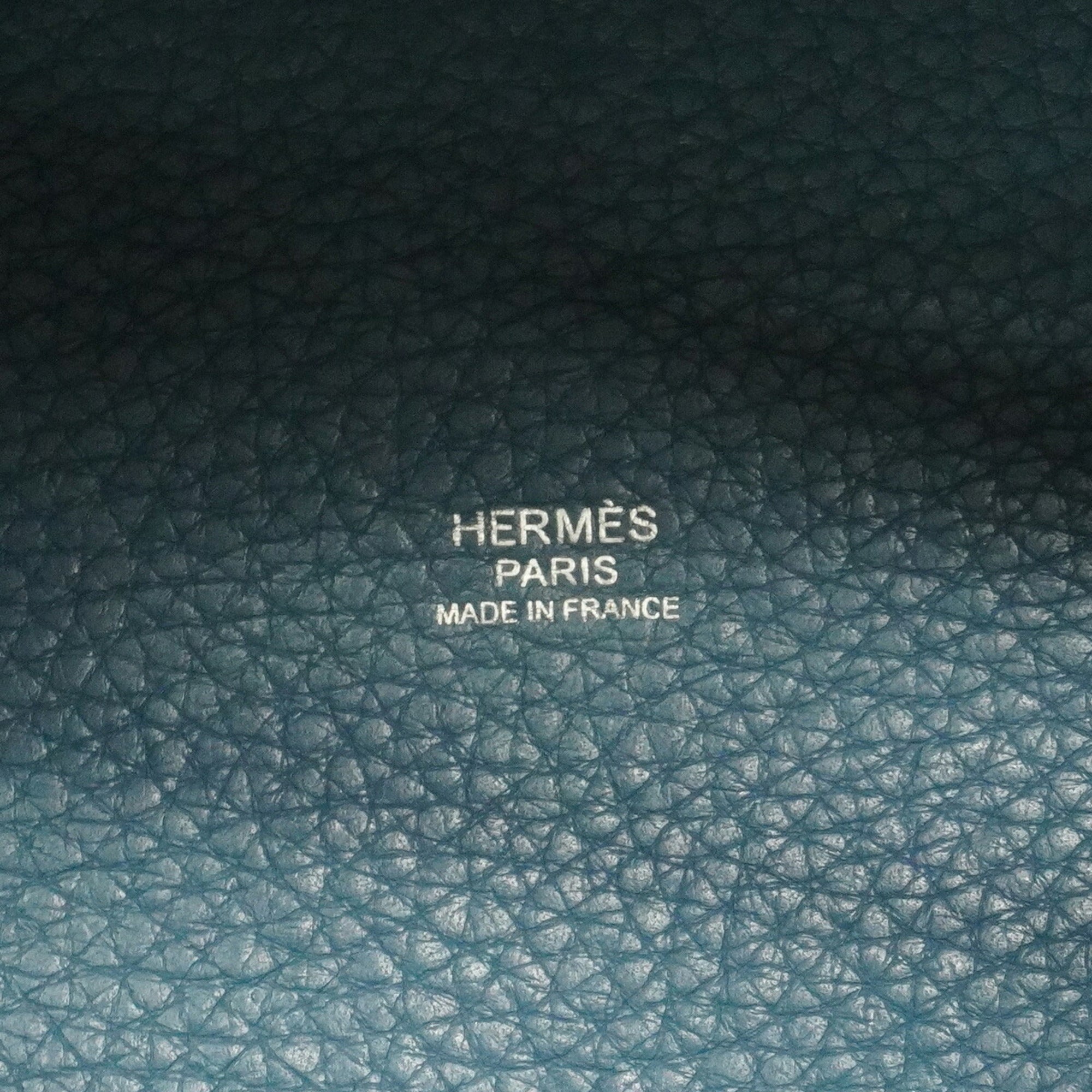 Hermes Blue Jean Taurillon Clemence Leather Handbag (Pre-Owned)