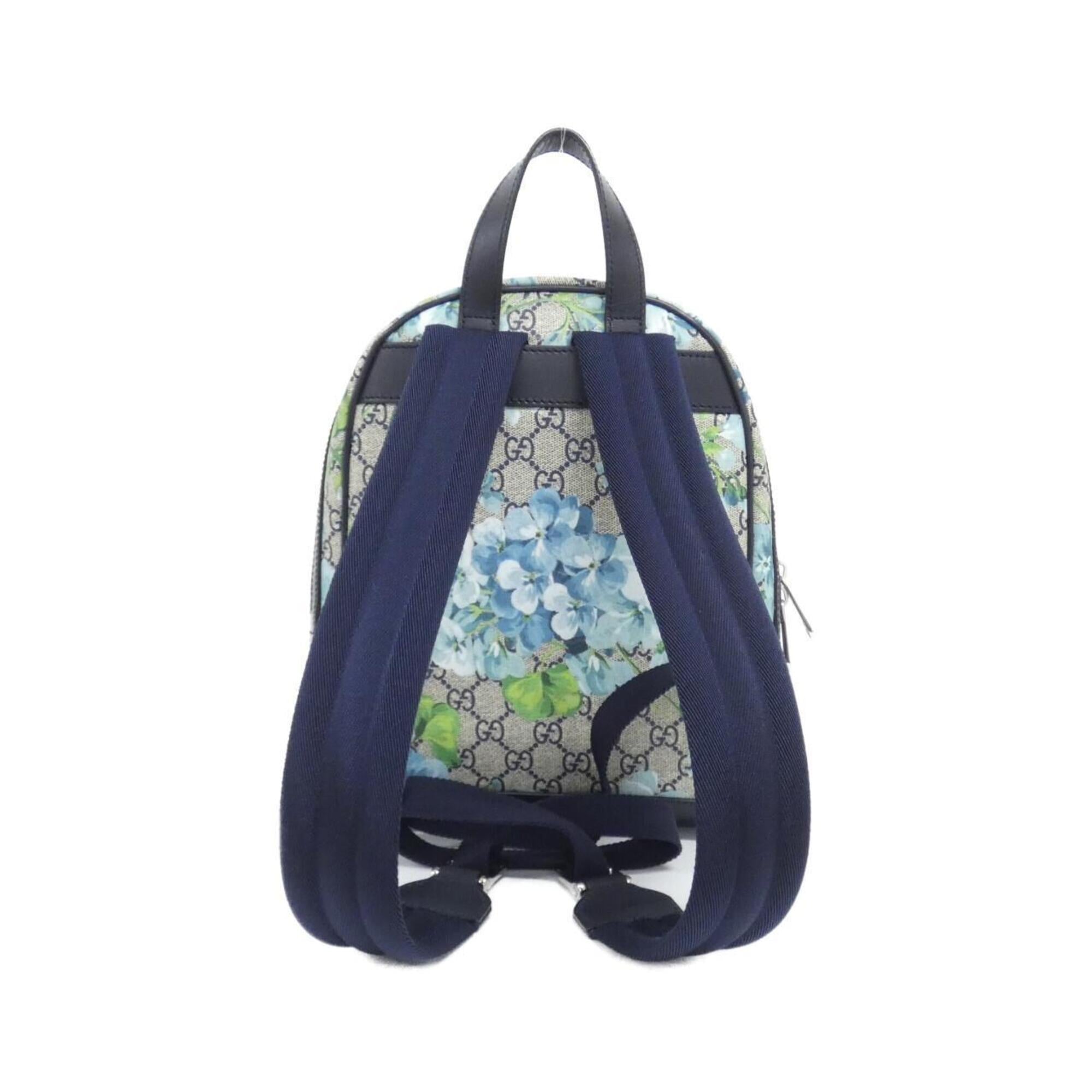 Gucci Beige Blue Gg Supreme Backpack (Pre-Owned)