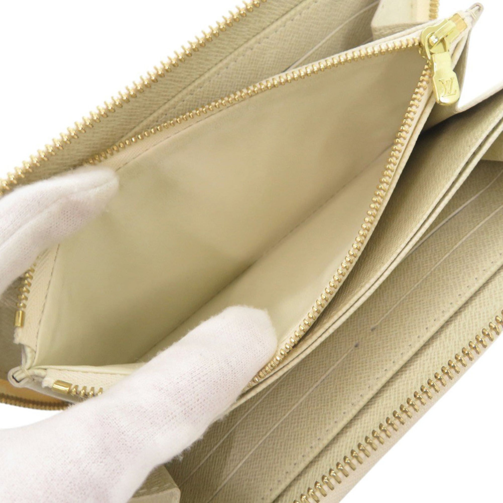 Louis Vuitton Beige Monogram Mini Long Wallet (Bi-Fold) (Pre-Owned)