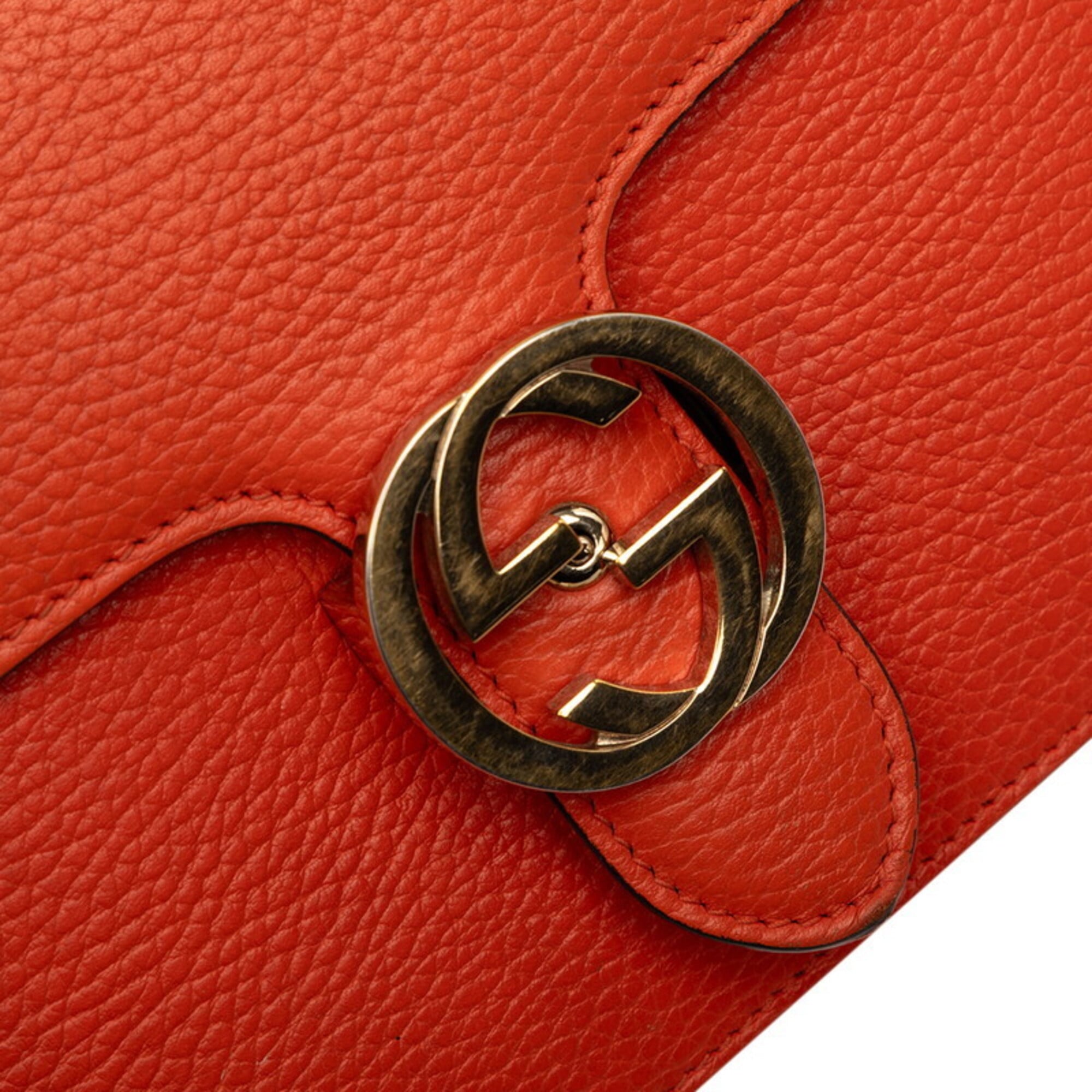Gucci Orange Leather Shoulder Bag (Pre-Owned)