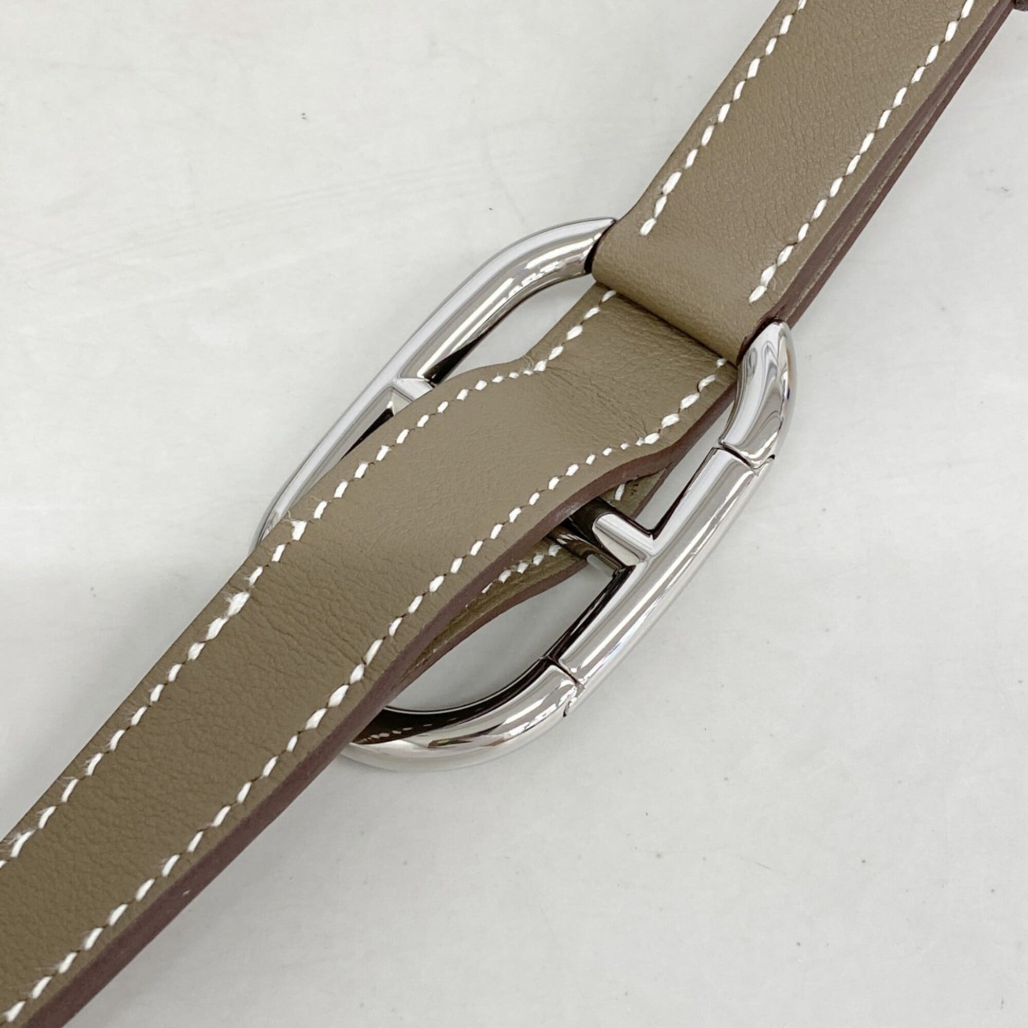 Hermes Etoupe Gray Swift Leather Shoulder Bag (Pre-Owned)