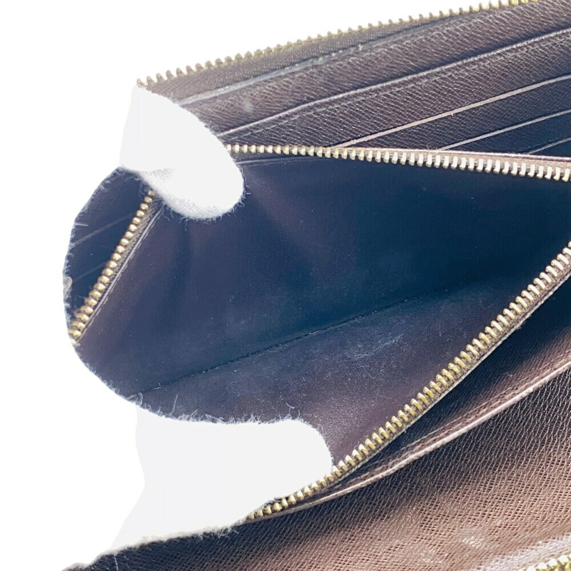 Louis Vuitton Brown Leather Long Wallet (Bi-Fold) (Pre-Owned)