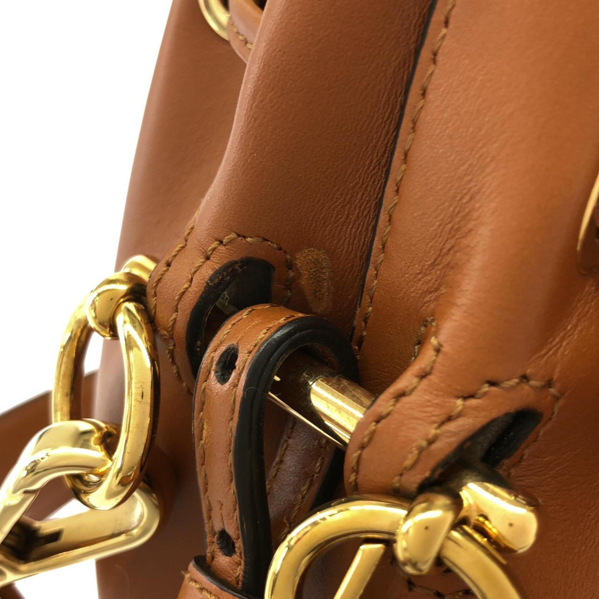 Fendi Brown Leather Handbag (Pre-Owned)