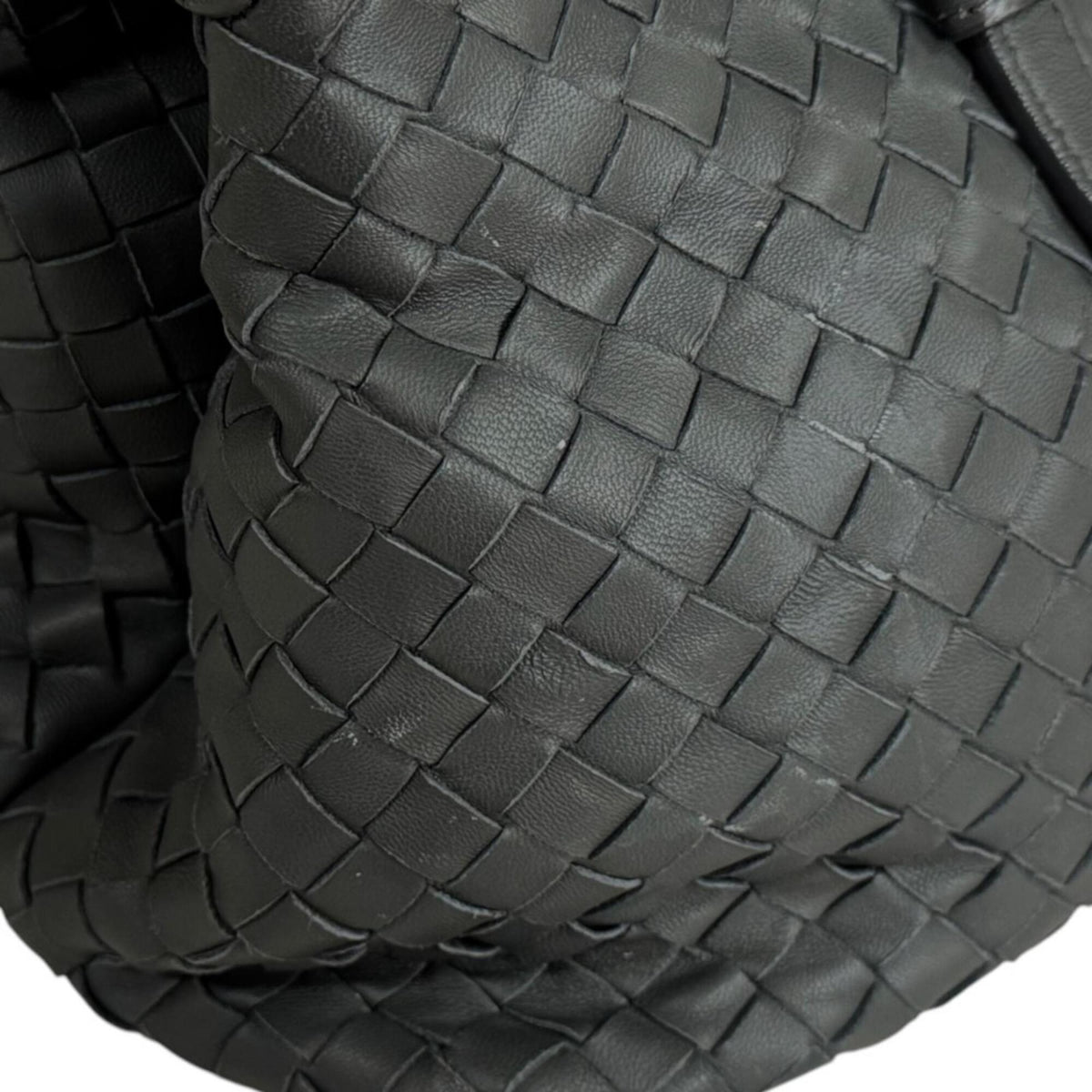 Bottega Veneta Intrecciato Gray Leather Handbag Shoulder Bag (Pre-Owned)
