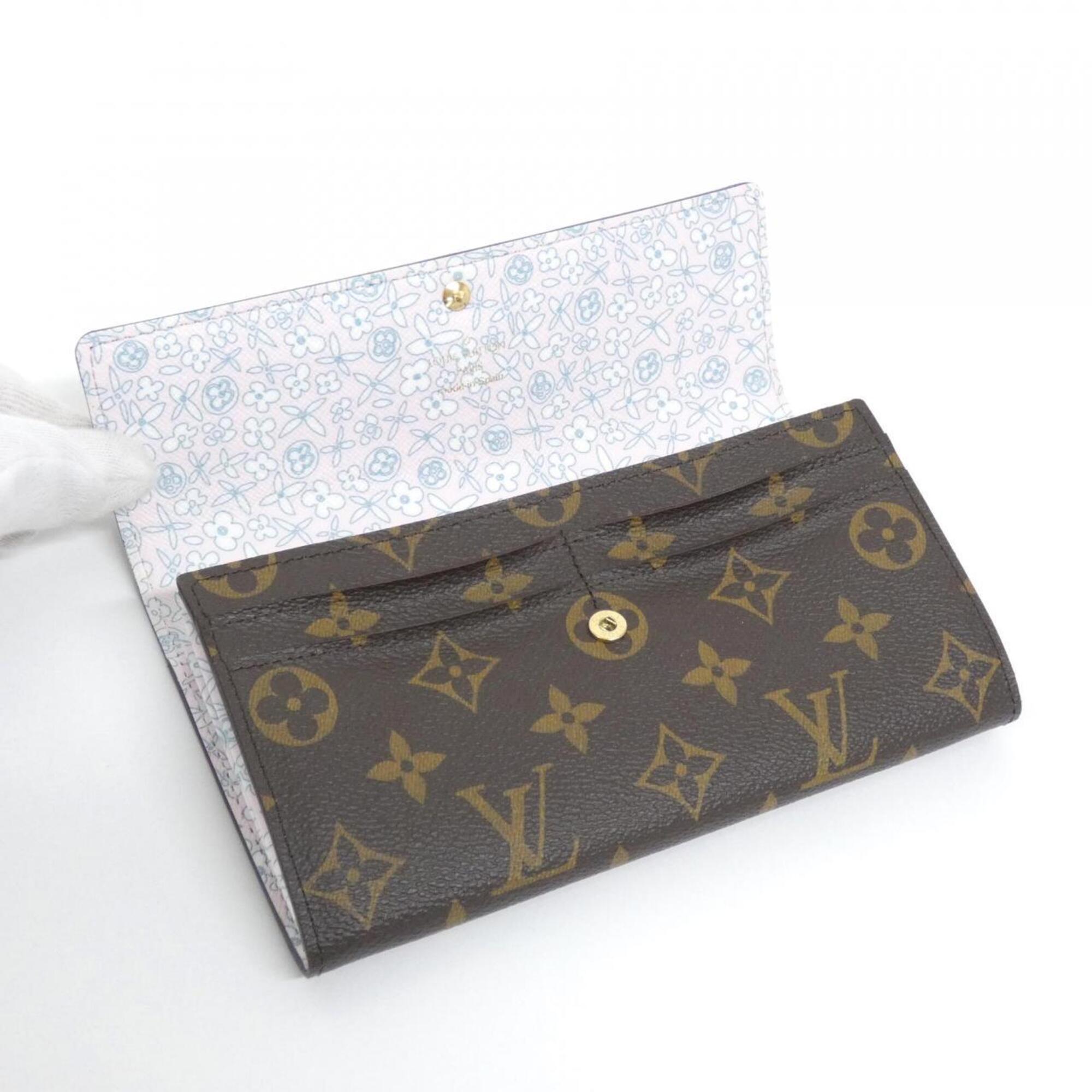 Louis Vuitton Marron Monogram Rose Monogram Long Wallet (Bi-Fold) (Pre-Owned)