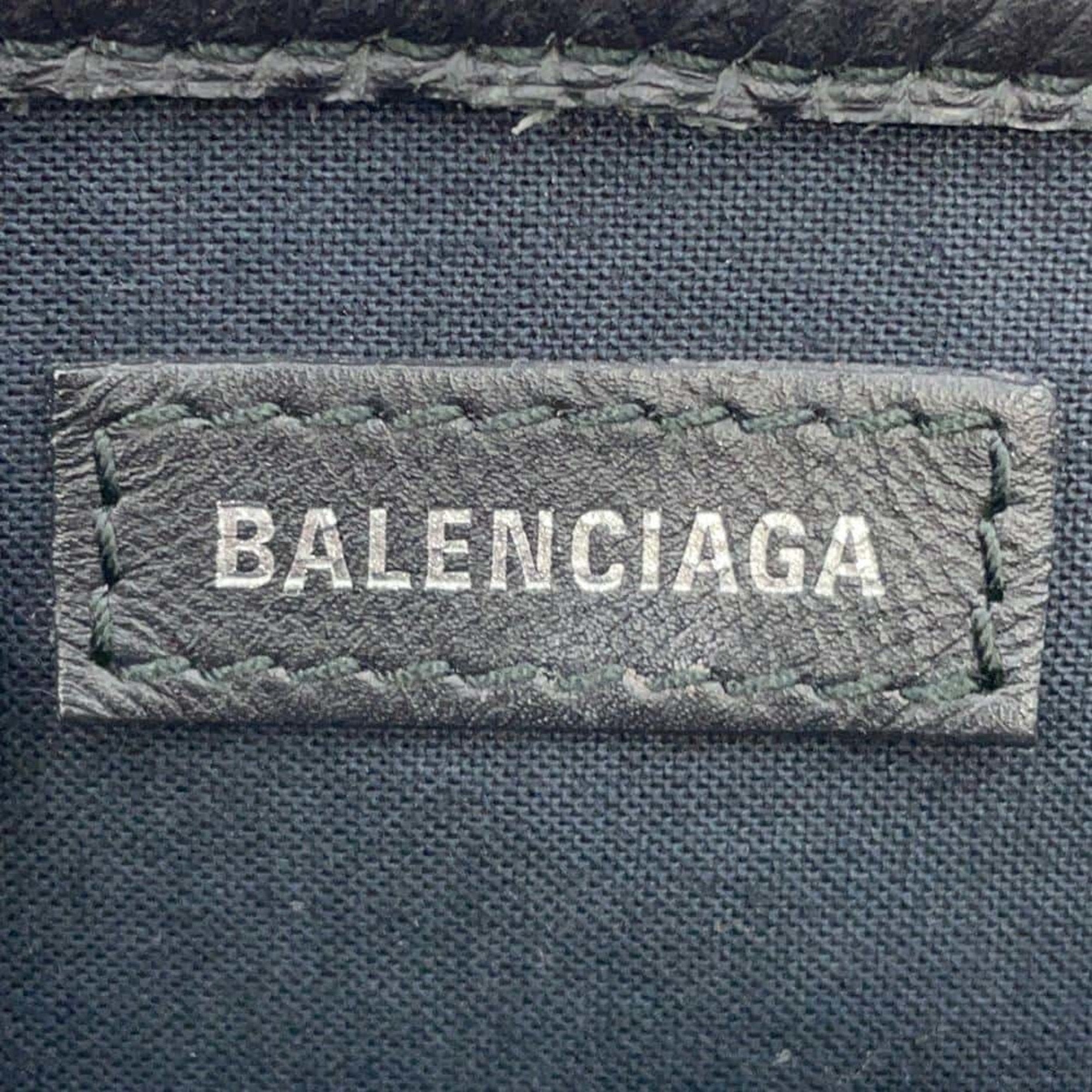 Balenciaga Black Canvas Leather Tote Bag (Pre-Owned)