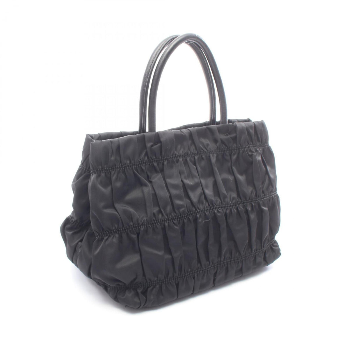 Prada Black Nylon Leather Handbag (Pre-Owned)
