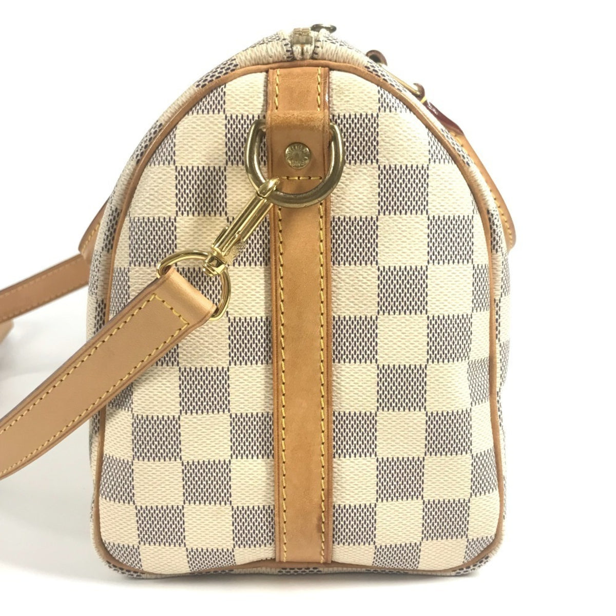Louis Vuitton Damier Azur White Damier Azur Boston Bag Handbag Shoulder Bag (Pre-Owned)