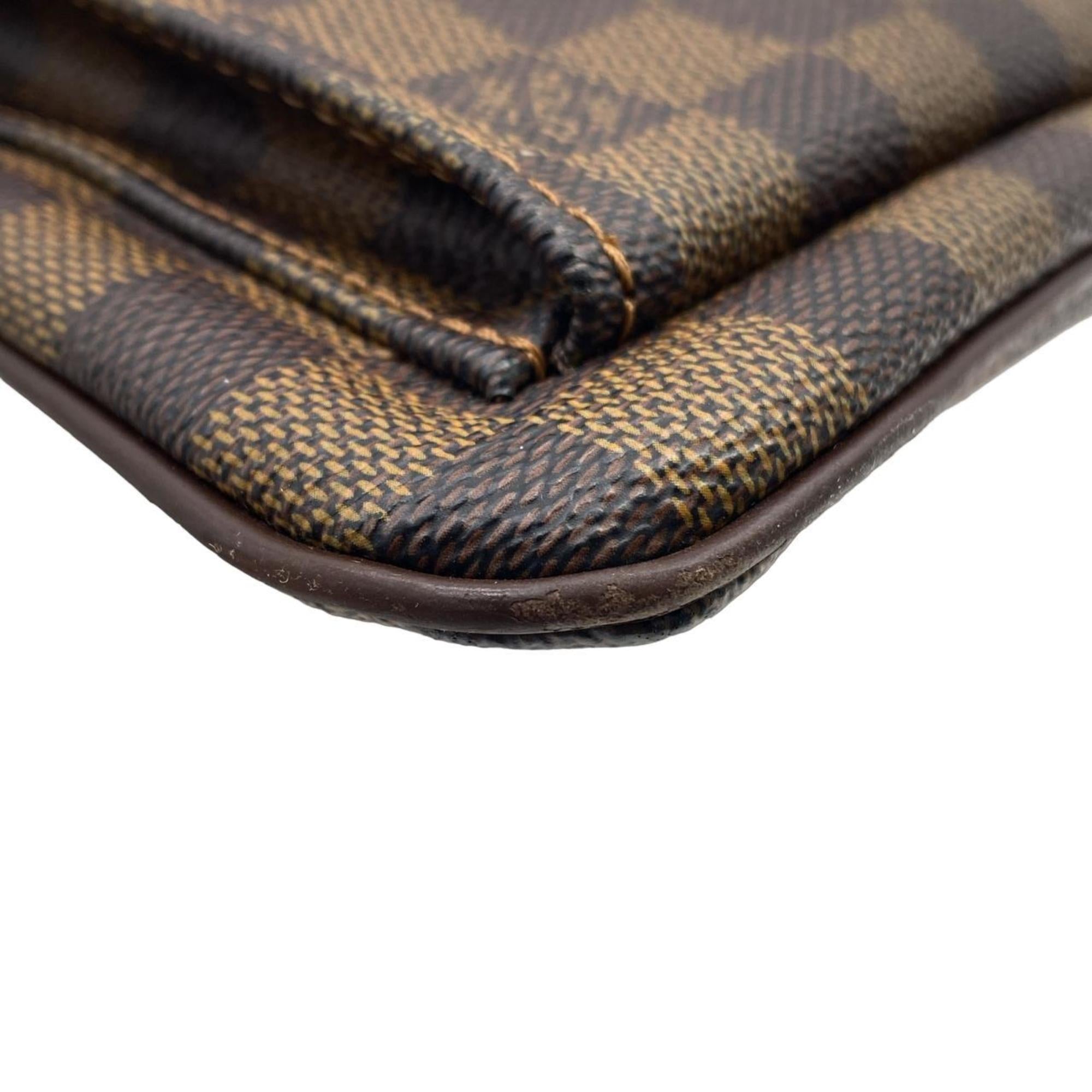 Louis Vuitton Ebene Coated Canvas Pochette Shoulder Bag (Pre-Owned)