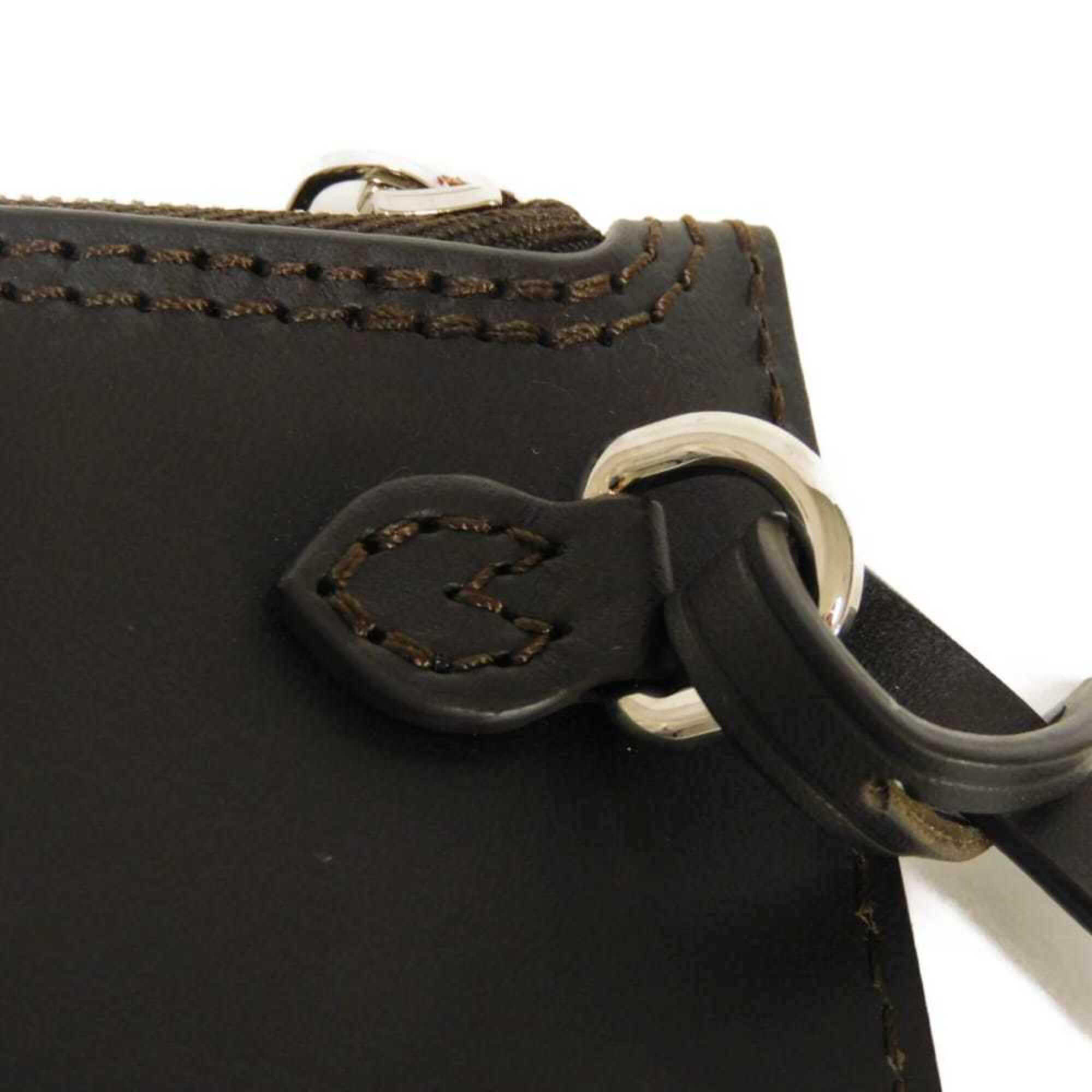 Louis Vuitton Dark Brown Leather Pouch (Pre-Owned)
