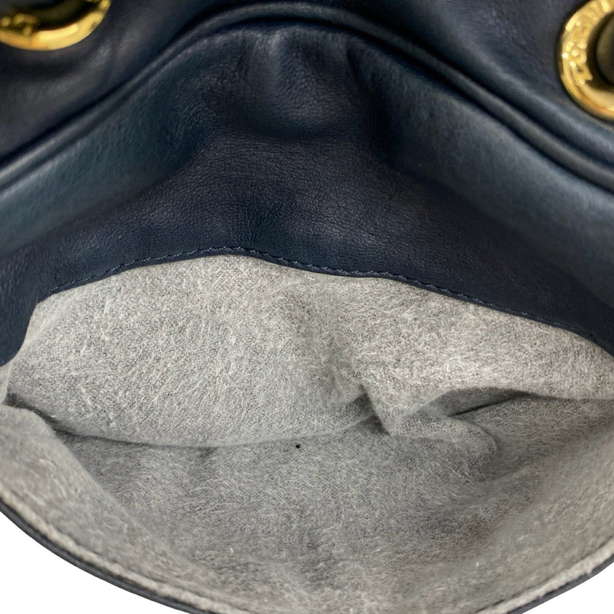 Loewe Navy Leather Boston Bag Handbag (Pre-Owned)