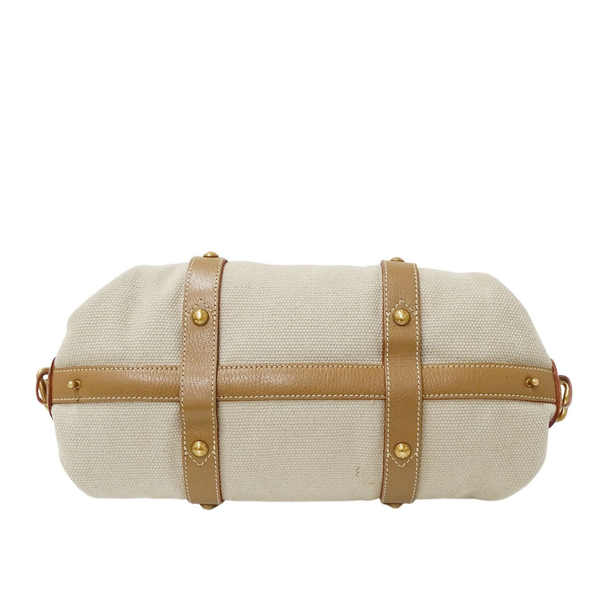 Louis Vuitton Beige Yellow Canvas Handbag (Pre-Owned)