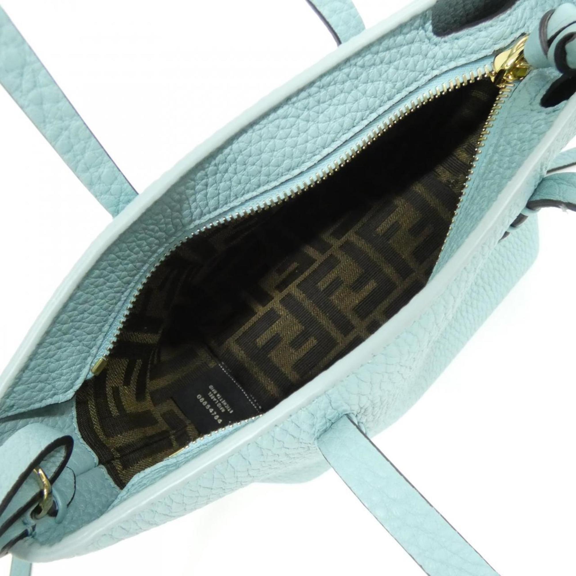 Fendi Selleria Gold Leather Handbag (Pre-Owned)