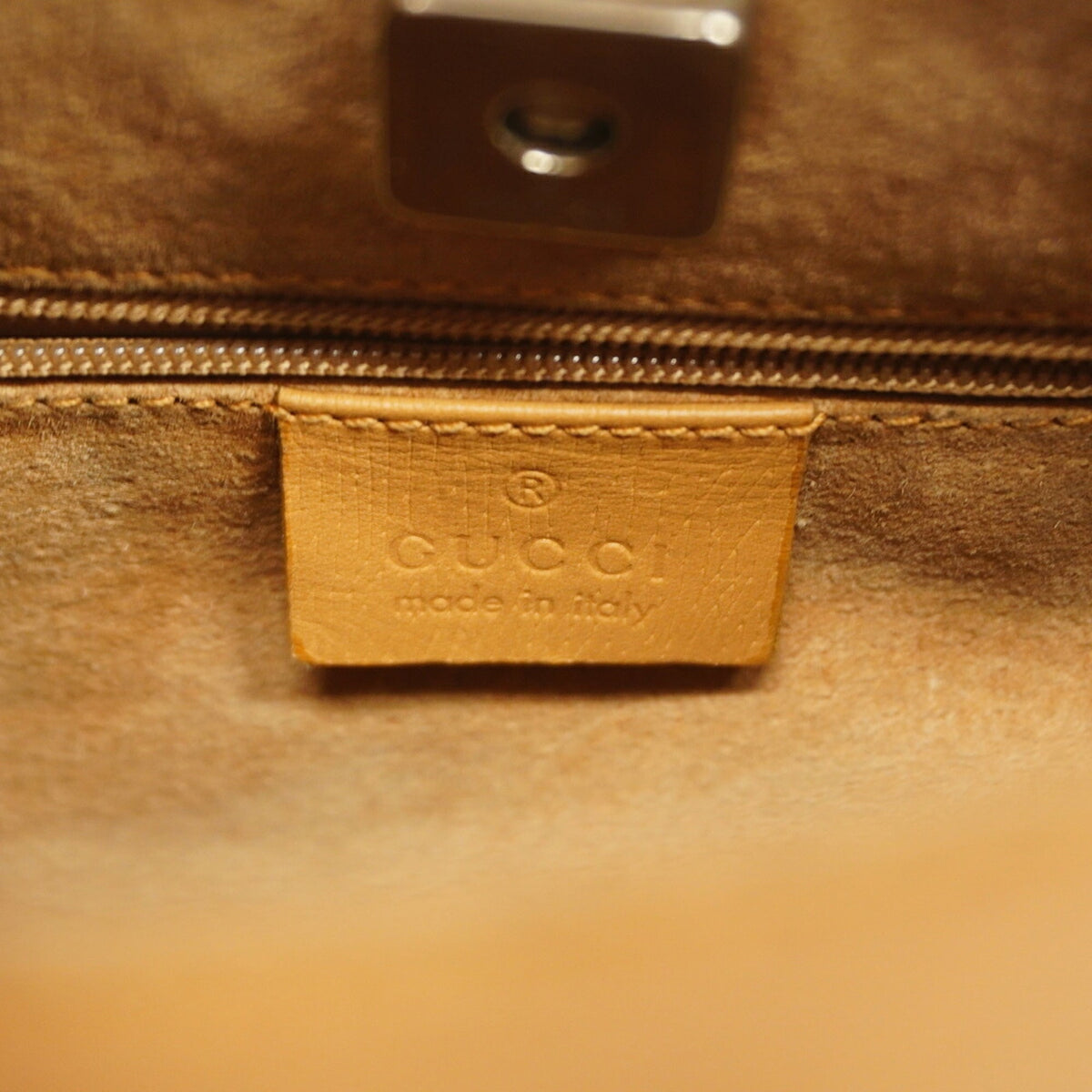 Gucci Light Brown Leather Handbag (Pre-Owned)
