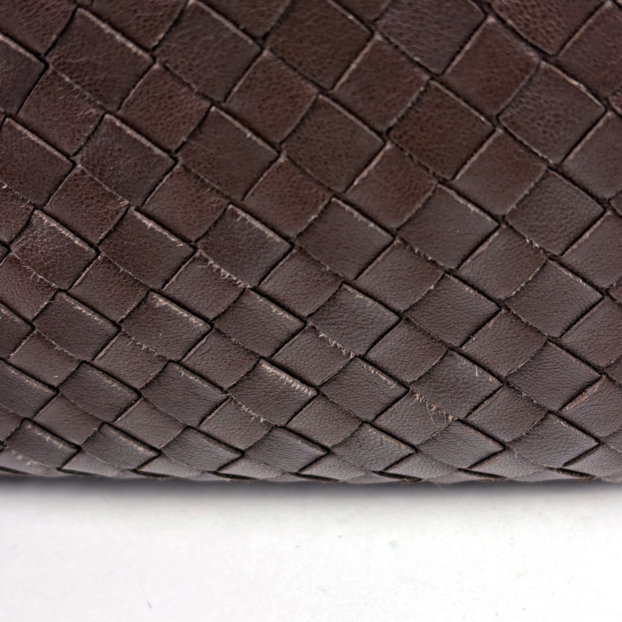 Bottega Veneta Intrecciato Brown Leather Shoulder Bag (Pre-Owned)