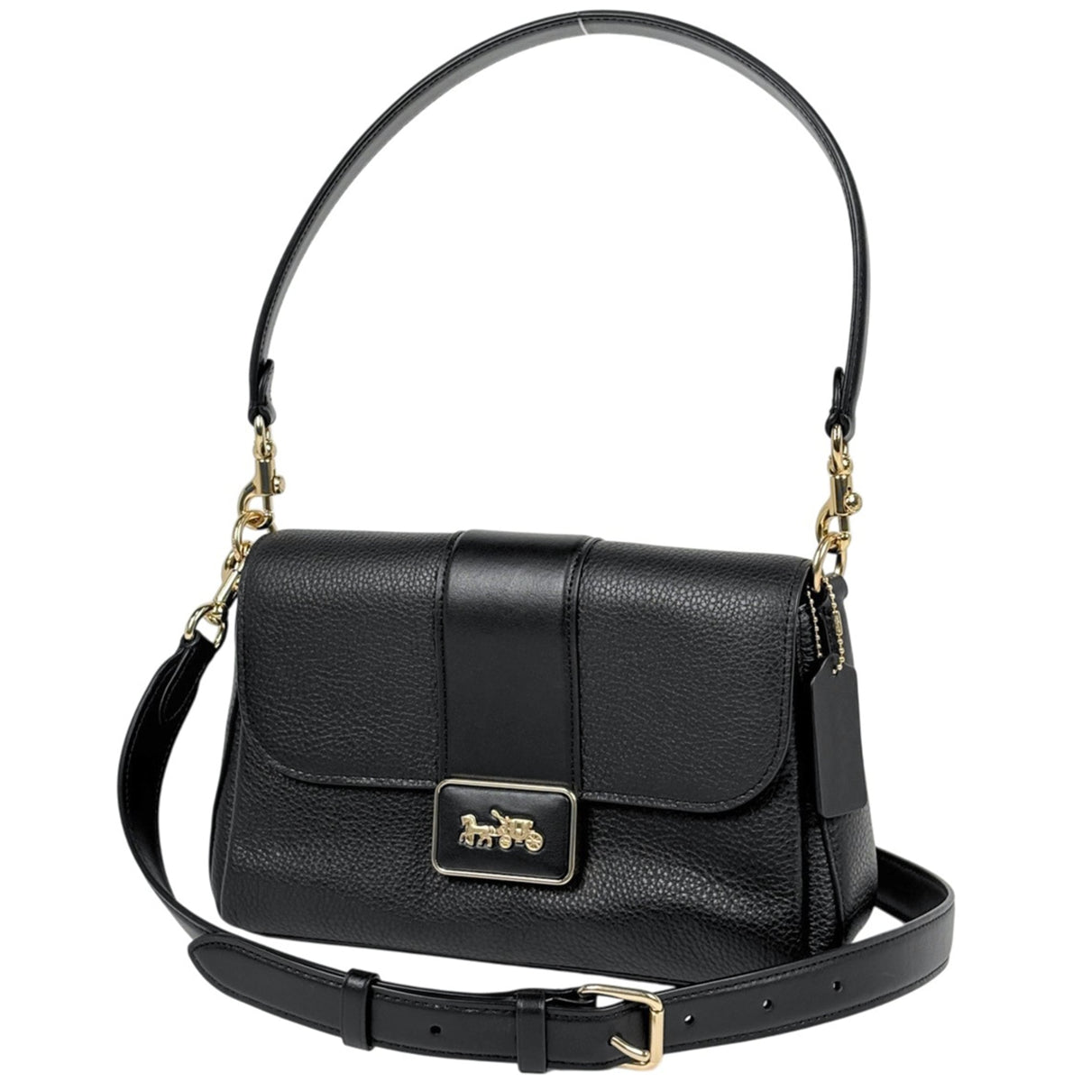 Coach Black Leather Shoulder Bag (Pre-Owned)