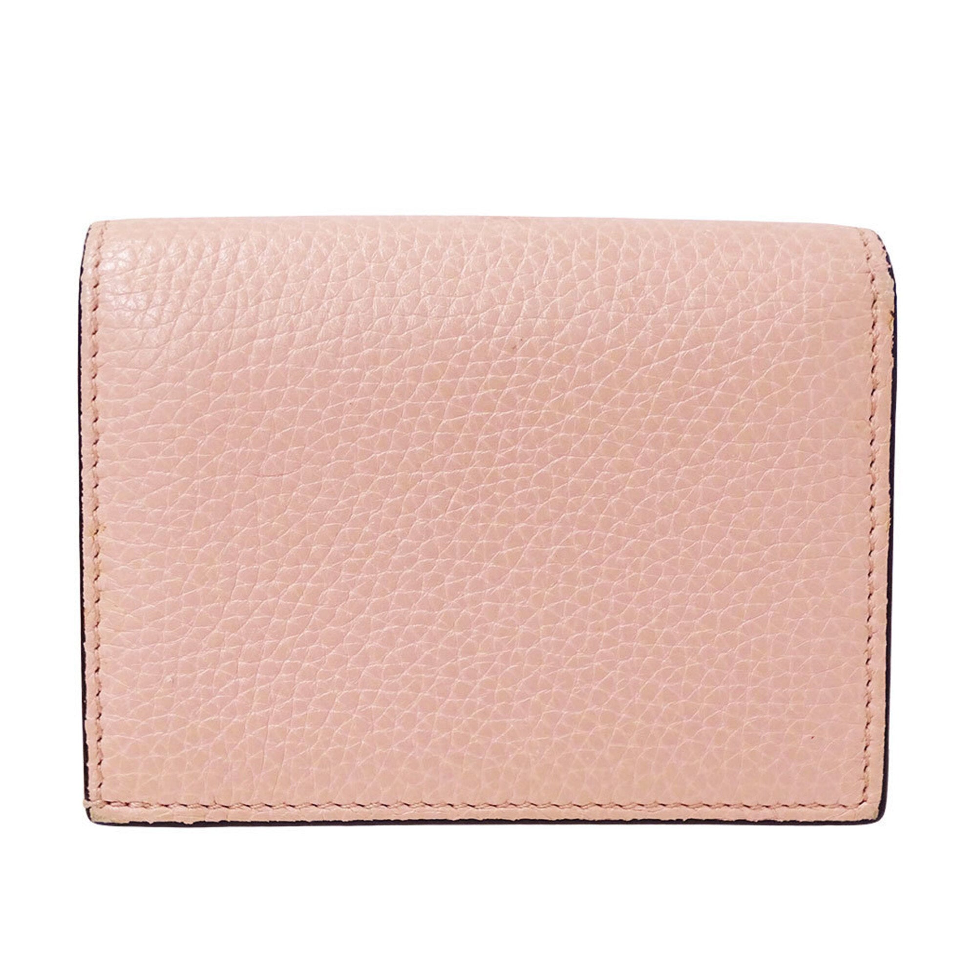 Gucci Pink Leather Wallet (Bi-Fold) (Pre-Owned)