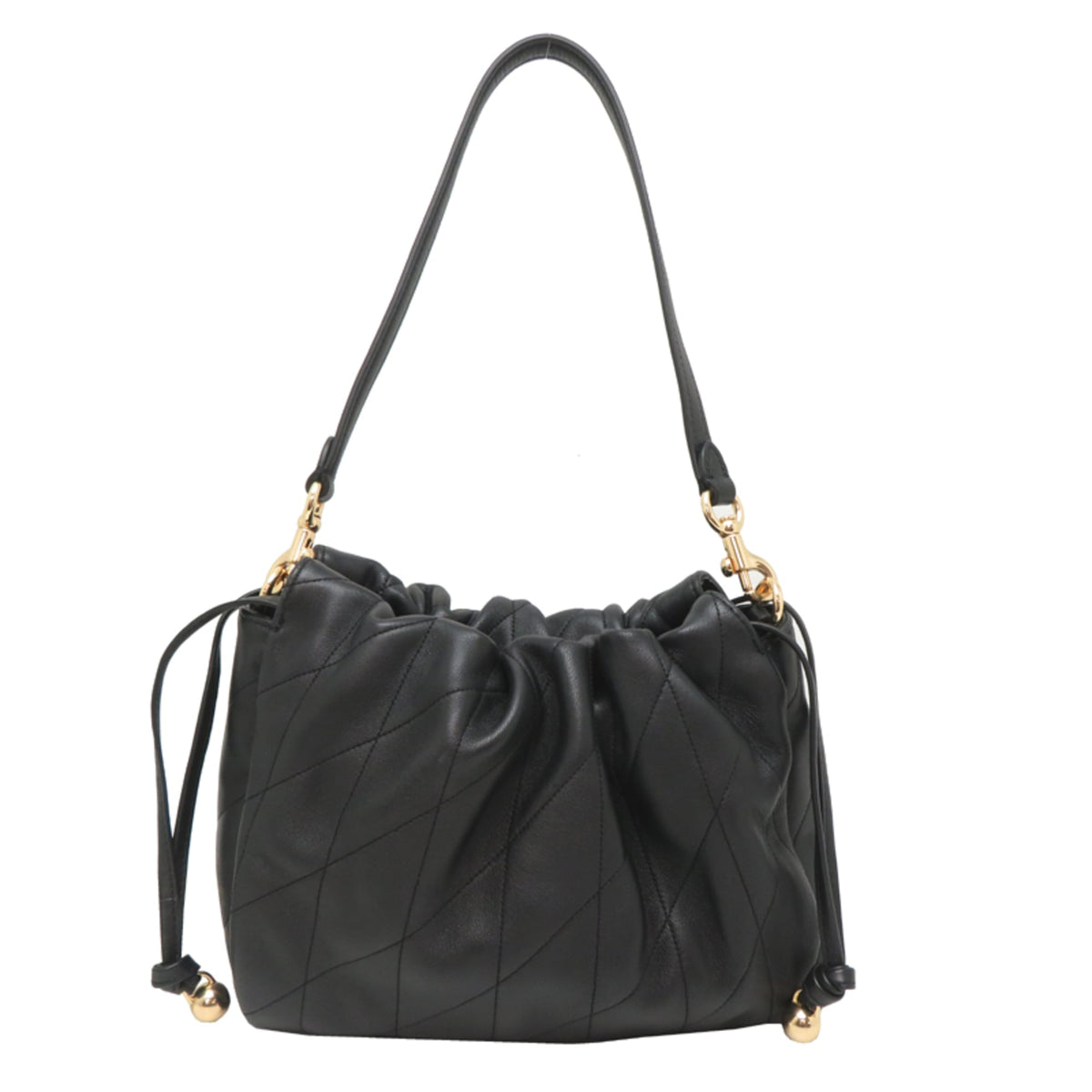 Coach Black Leather Handbag (Pre-Owned)