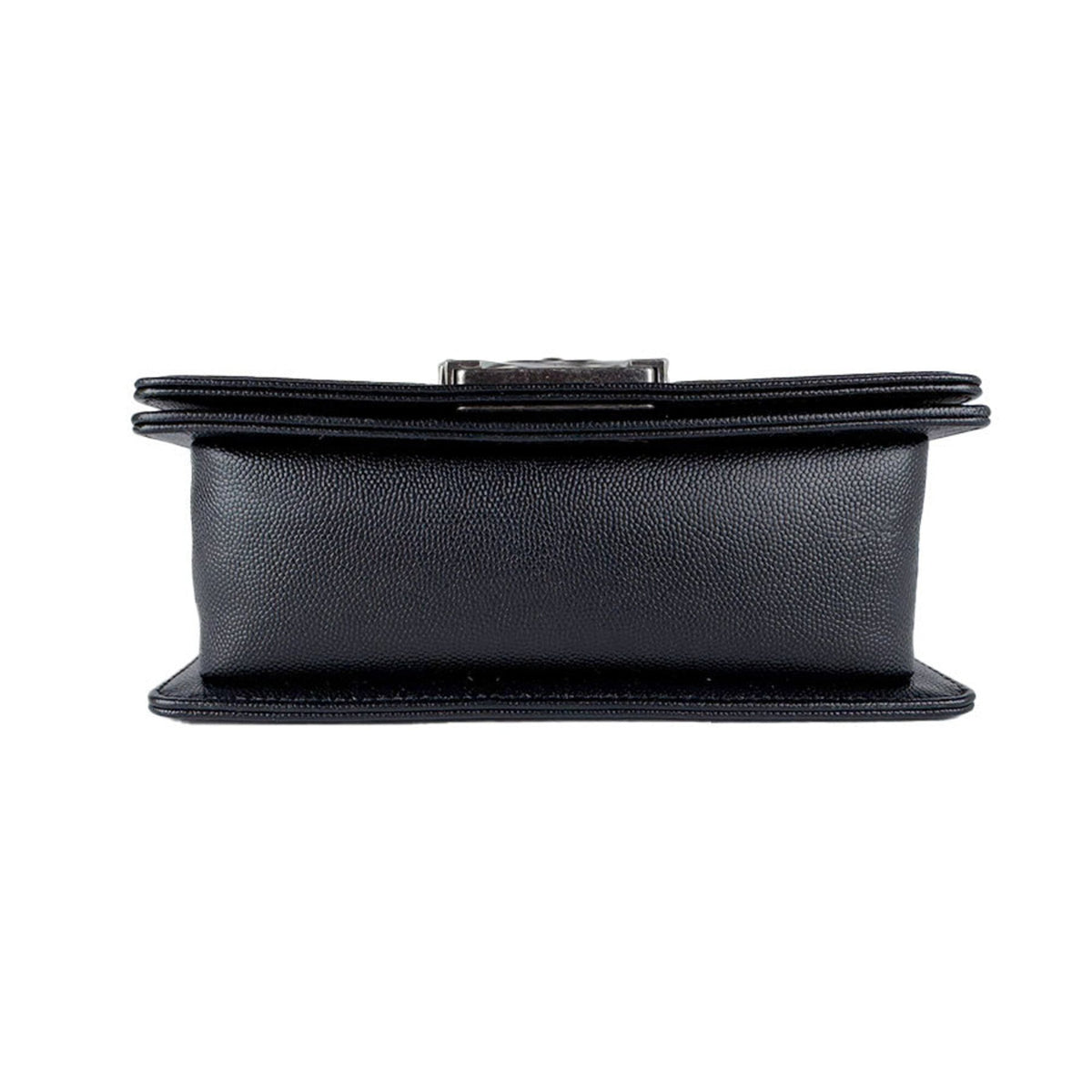 Chanel Black Grained Calfskin Leather Shoulder Bag (Pre-Owned)