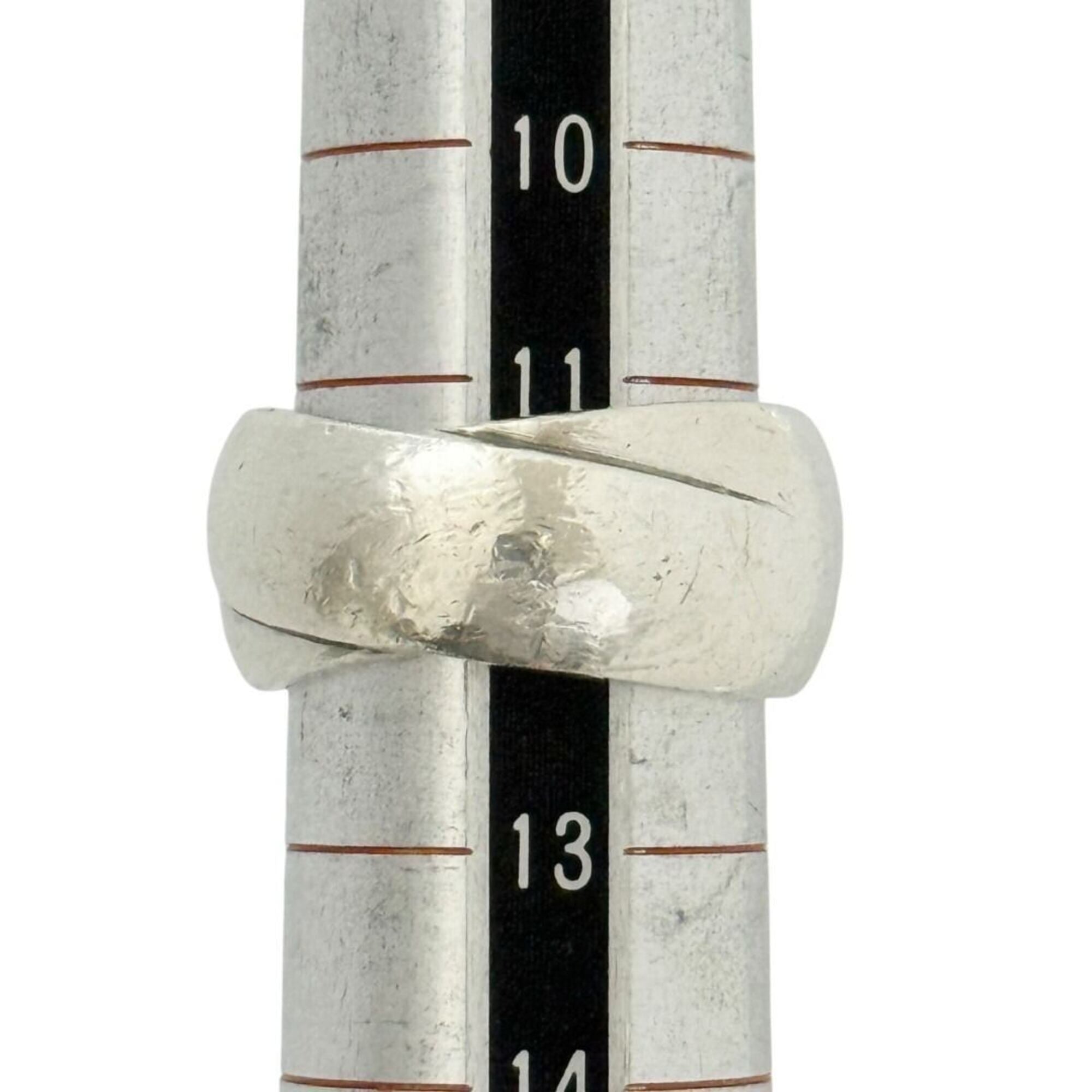 Hermes Silver Silver 925 Band Ring (Pre-Owned)