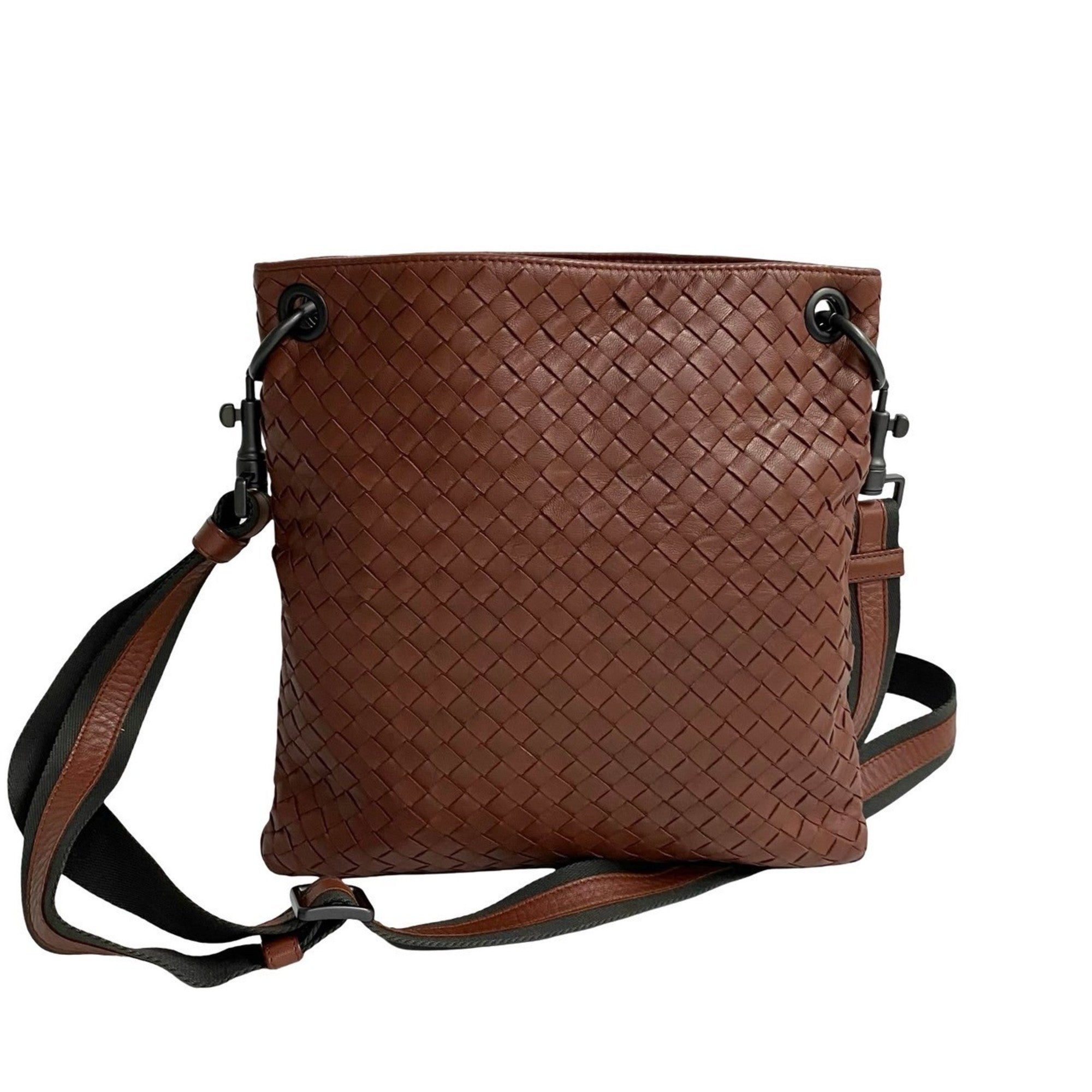 Bottega Veneta Brown Leather Pochette Shoulder Bag (Pre-Owned)
