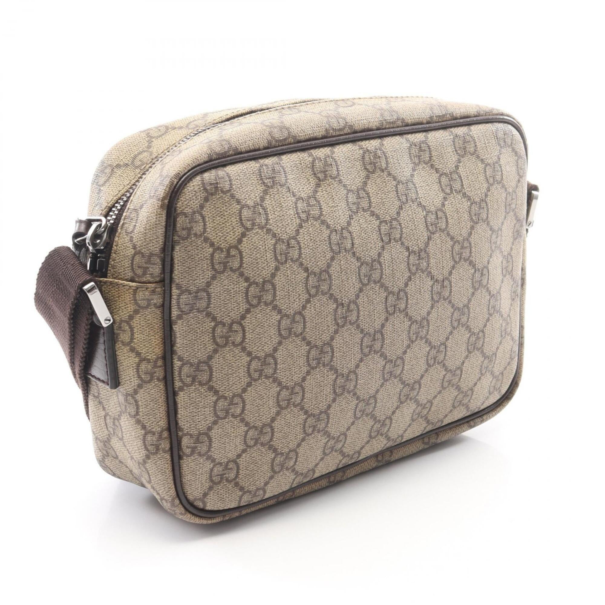 Gucci Beige Brown Pvc Leather Handbag Shoulder Bag (Pre-Owned)