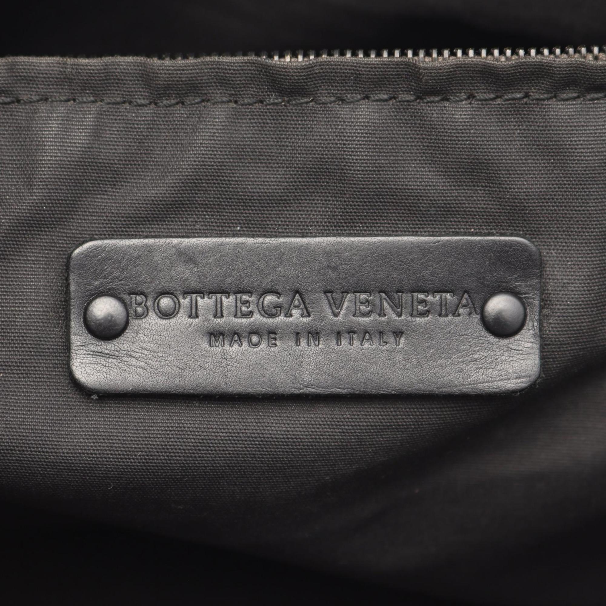 Bottega Veneta Gray Coated Canvas Leather Tote Bag (Pre-Owned)