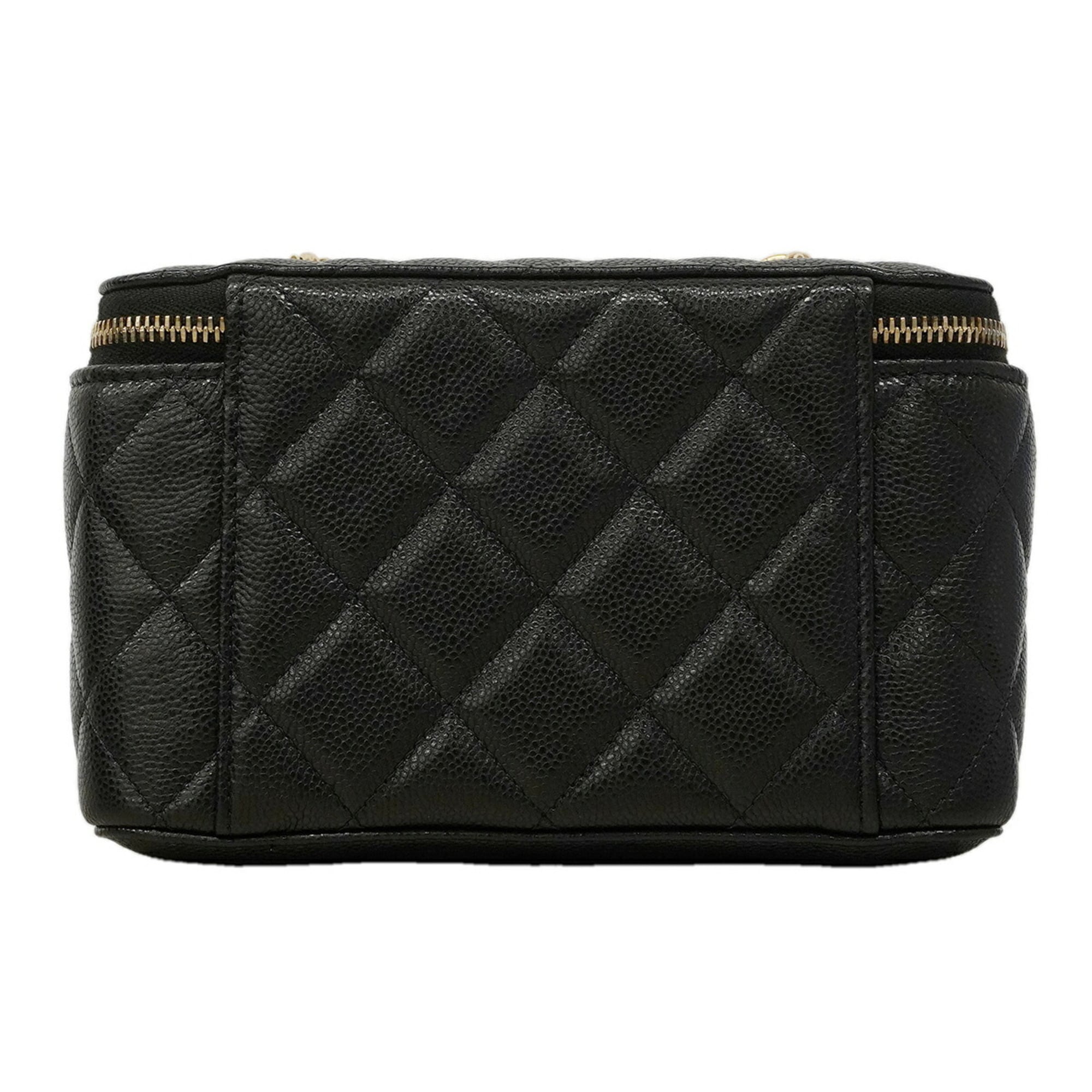 Chanel Black Grained Calfskin Shoulder Bag (Pre-Owned)