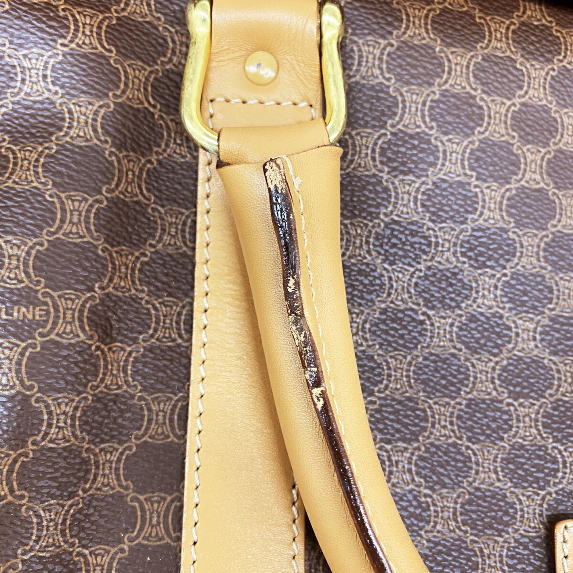 Celine Brown Pvc Boston Bag (Pre-Owned)