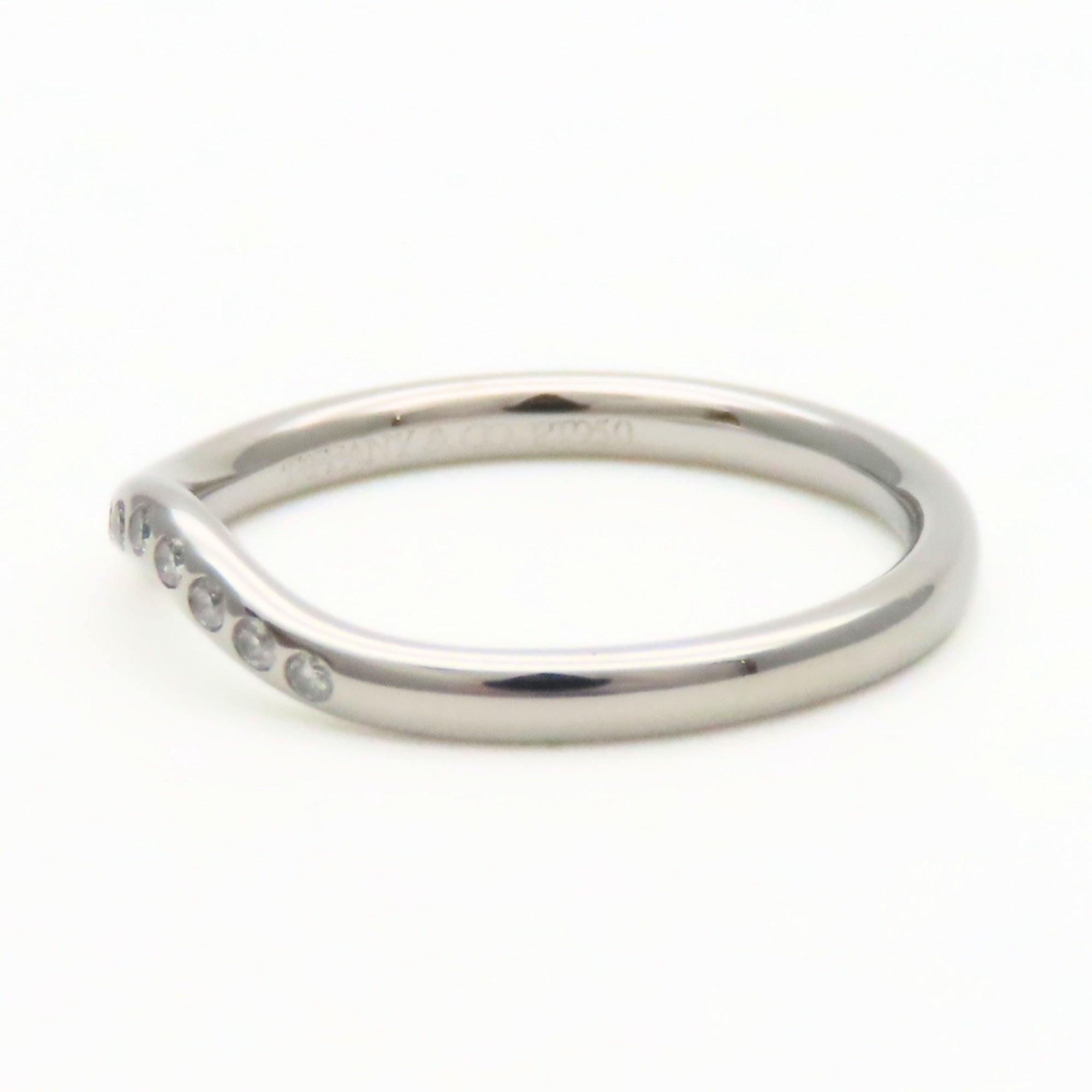 Tiffany Platinum Platinum 950 Band Ring (Pre-Owned)