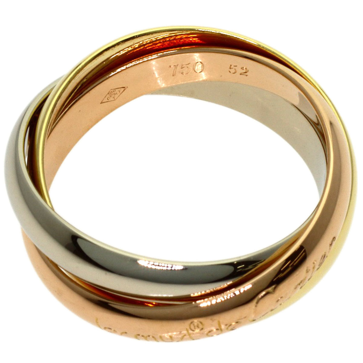 Cartier Trinity Yellow Gold (18K) Pink Gold (18K) White Gold (18K) Band Ring (Pre-Owned)