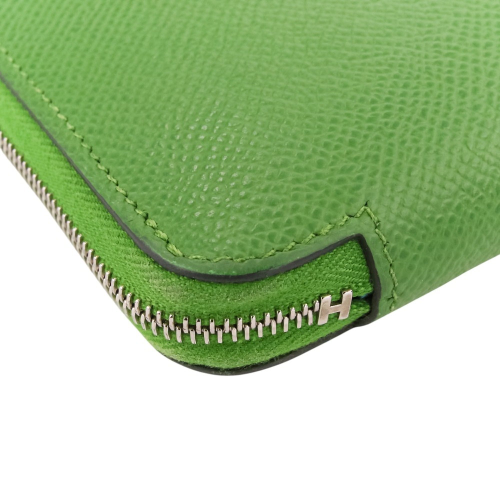 Hermes Green Vert Epsom Leather Long Wallet (Bi-Fold) (Pre-Owned)