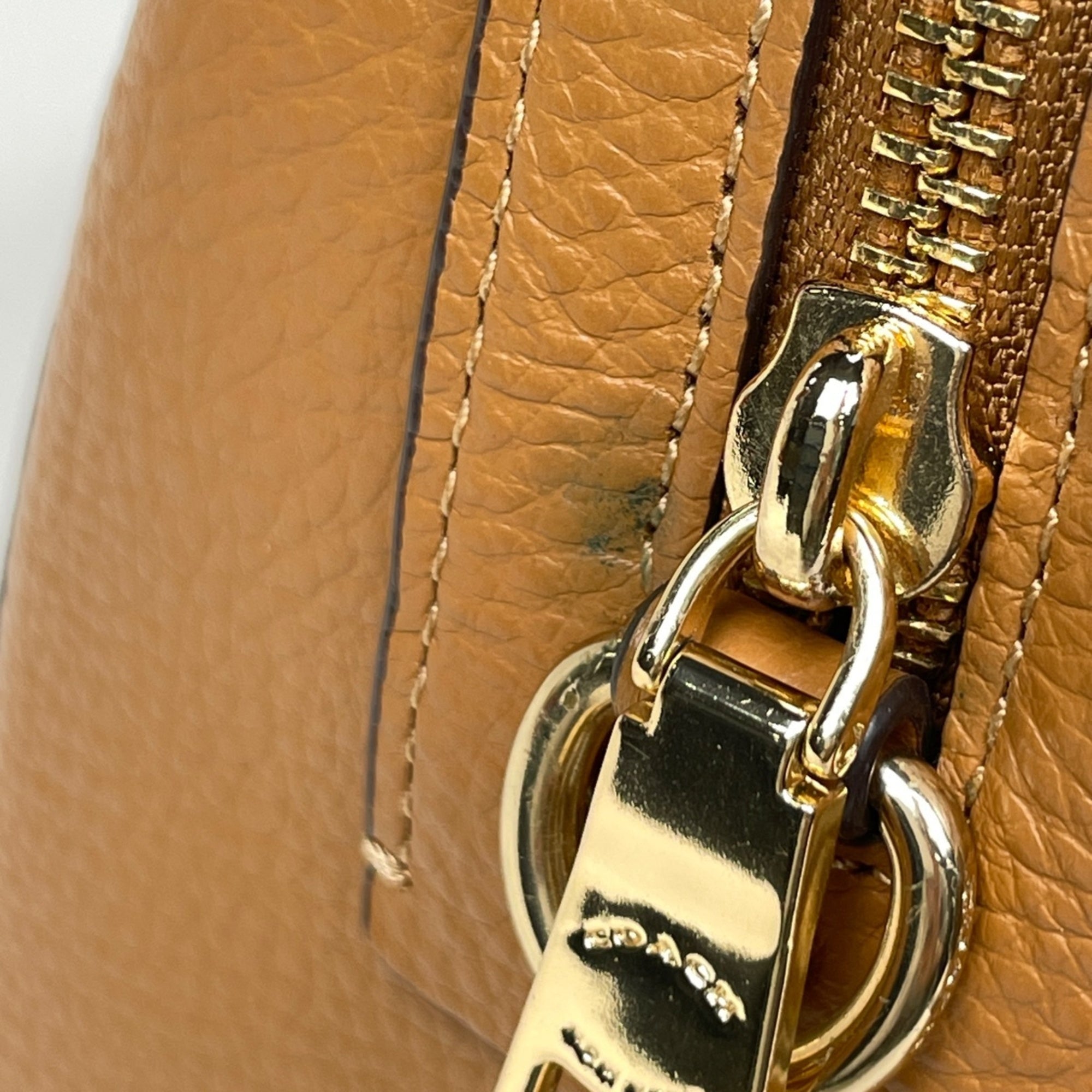 Coach Brown Leather Handbag Shoulder Bag (Pre-Owned)