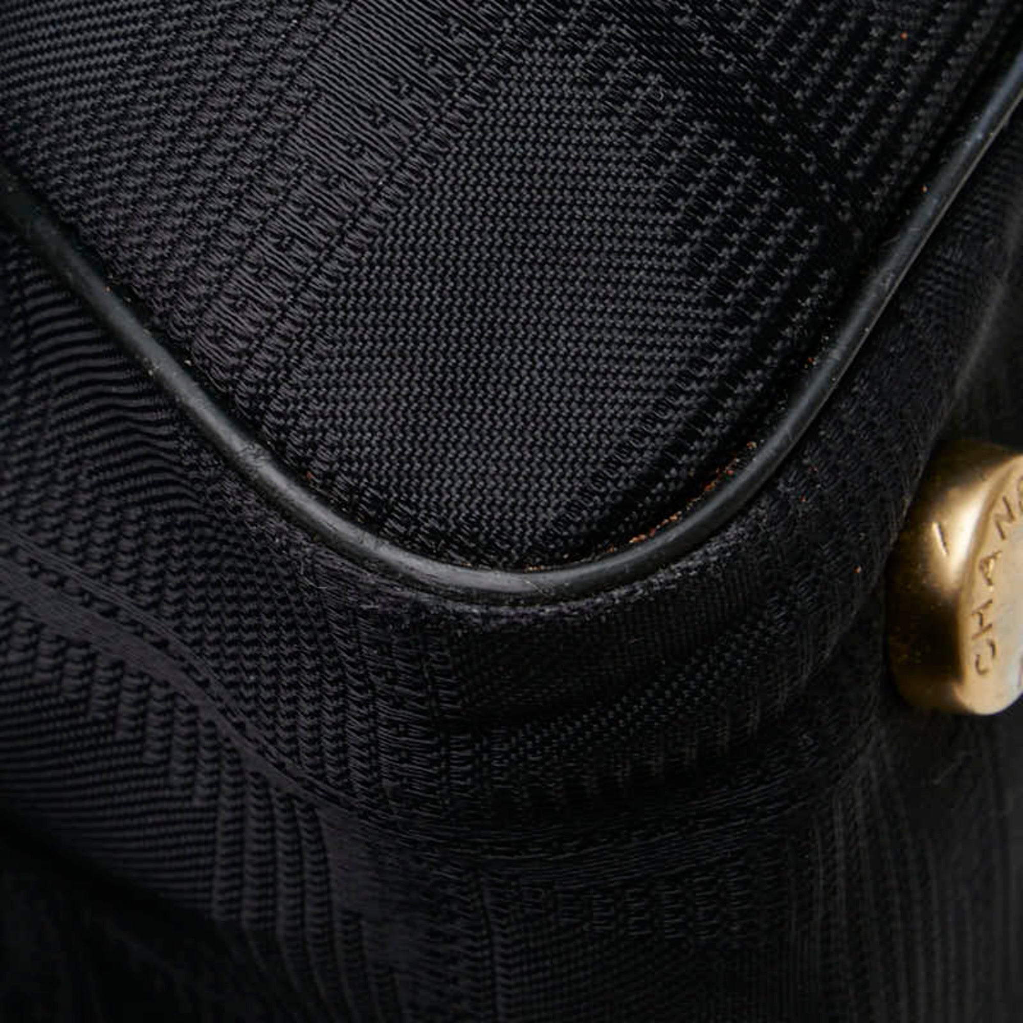 Chanel New Travel Line Black Nylon Leather Tote Bag (Pre-Owned)