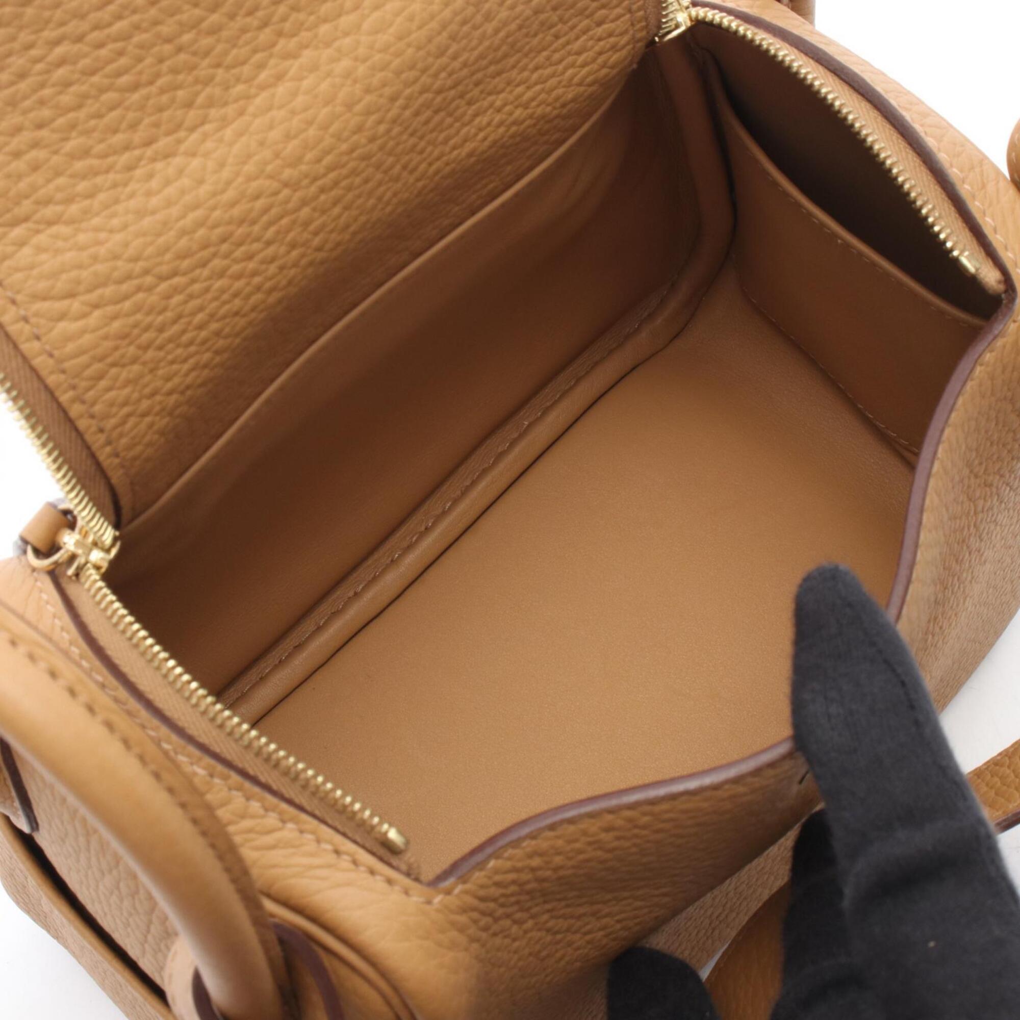 Hermes Brown Taurillon Clemence Leather Leather Handbag Shoulder Bag (Pre-Owned)
