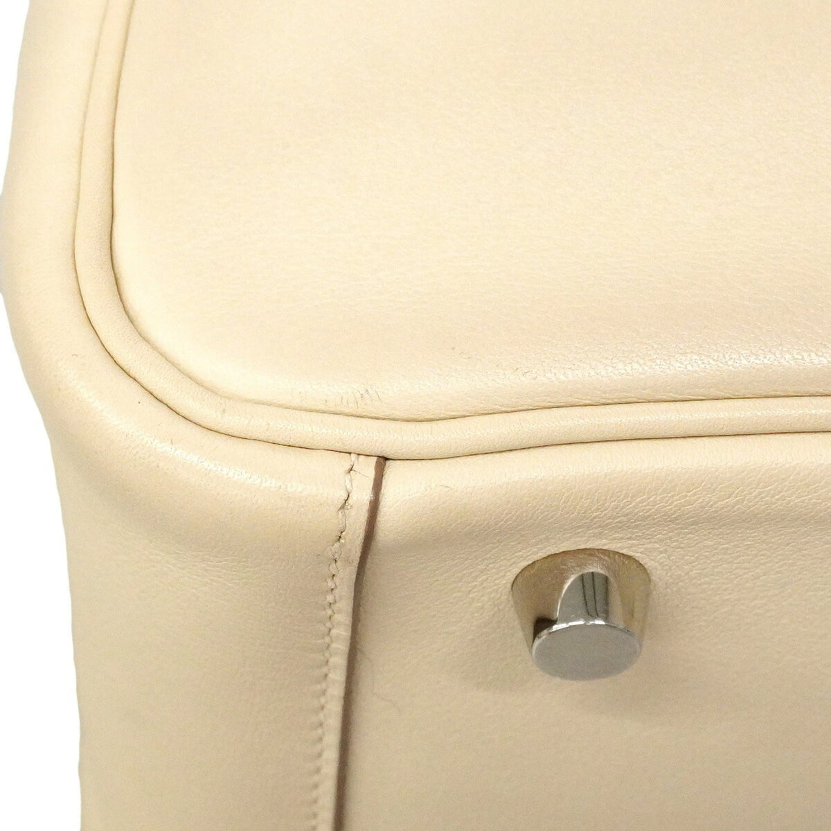 Hermes White Swift Leather Handbag (Pre-Owned)
