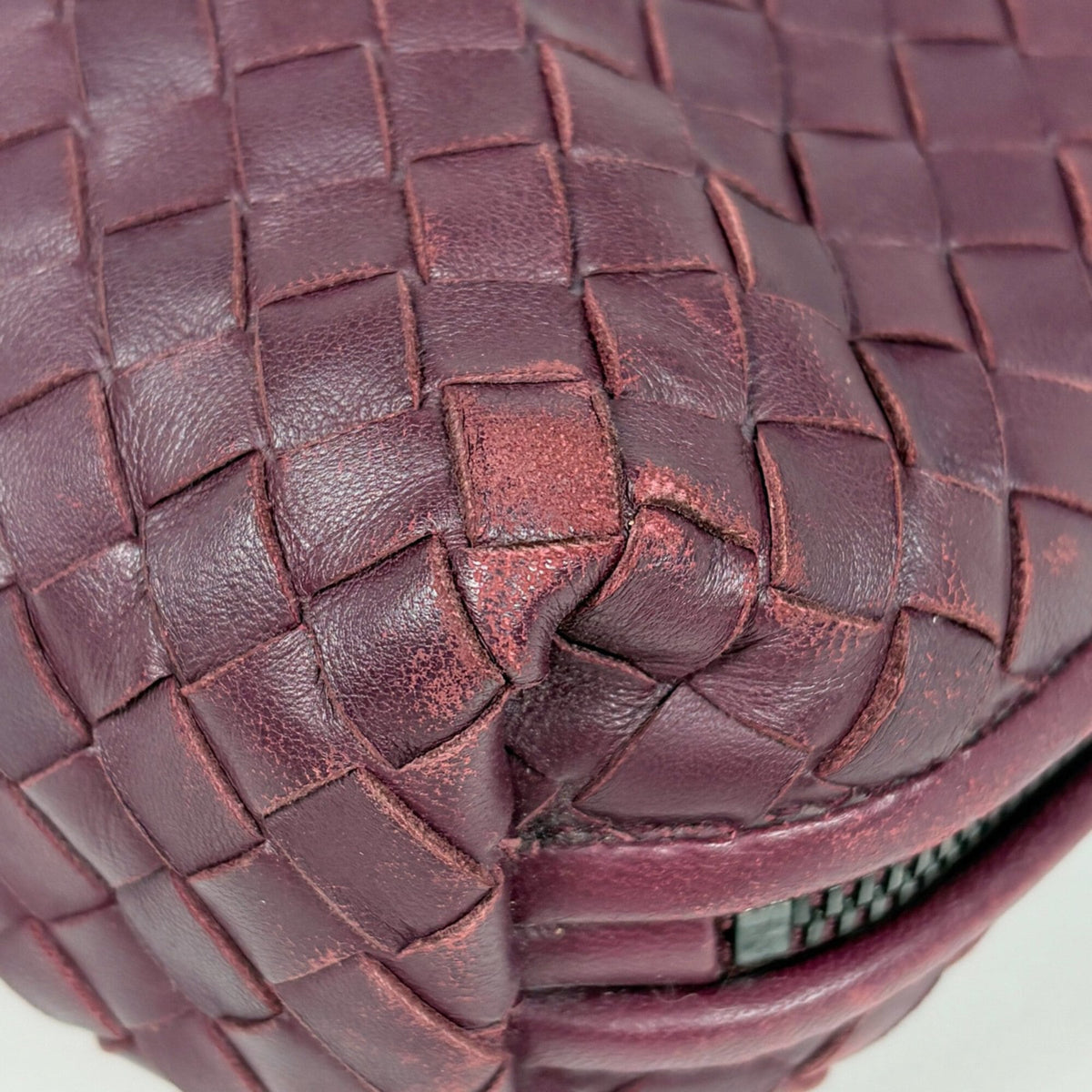 Bottega Veneta Bordeaux Leather Shoulder Bag (Pre-Owned)