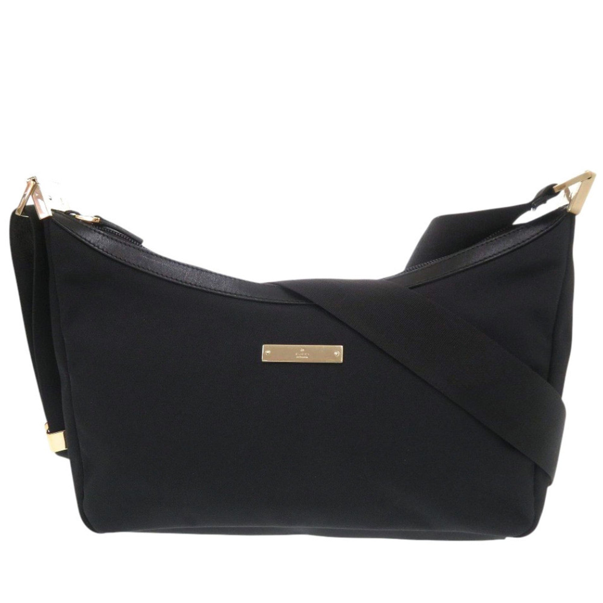 Gucci Black Nylon Canvas Shoulder Bag (Pre-Owned)